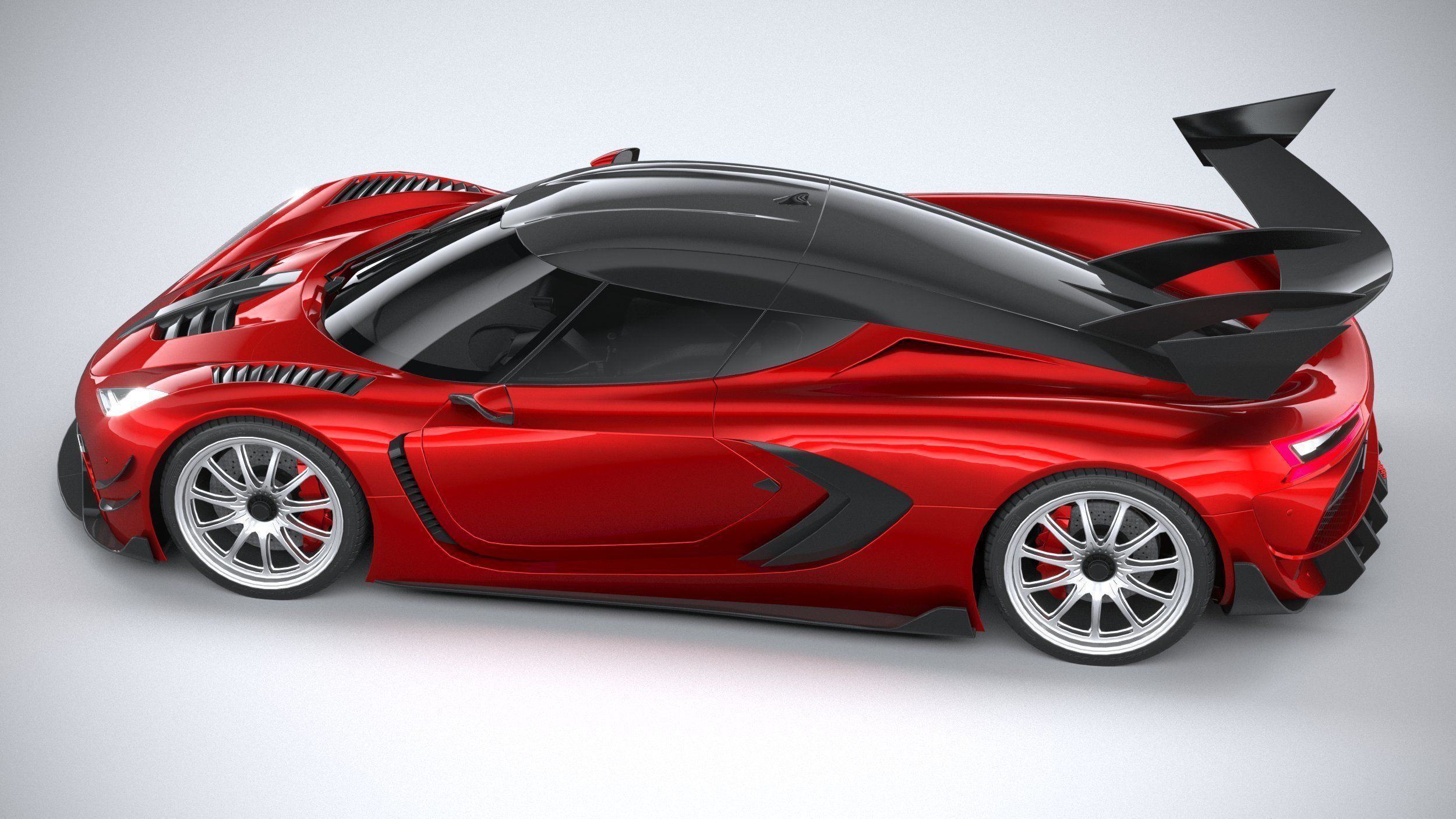 Generic Hypercar 2022 LowPoly 3D model_9