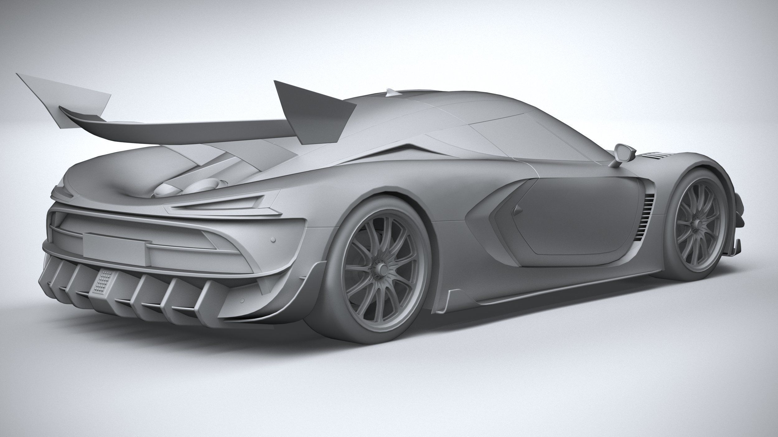 Generic Hypercar 2022 LowPoly 3D model_25