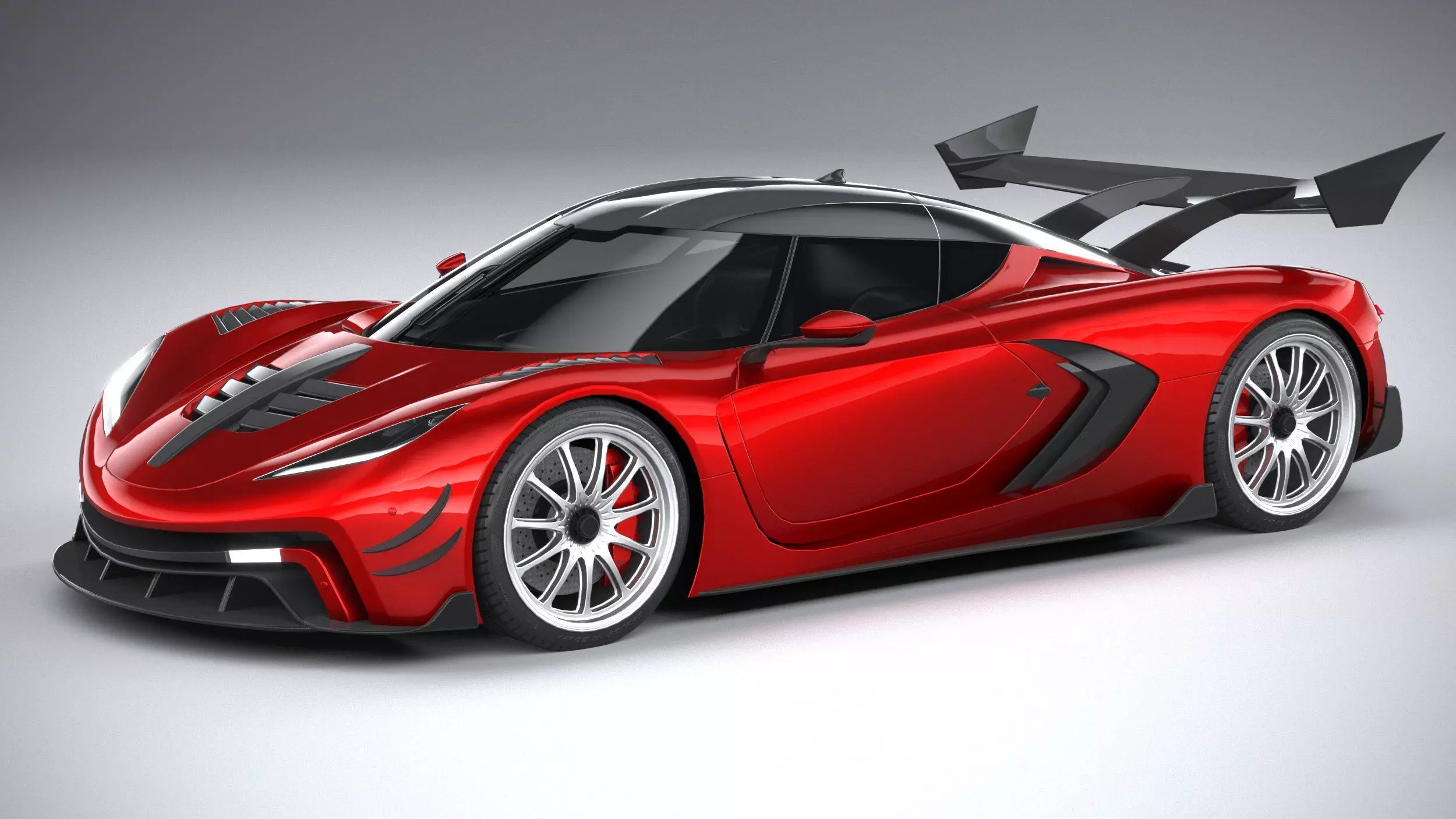 Generic Hypercar 2022 LowPoly 3D model_0