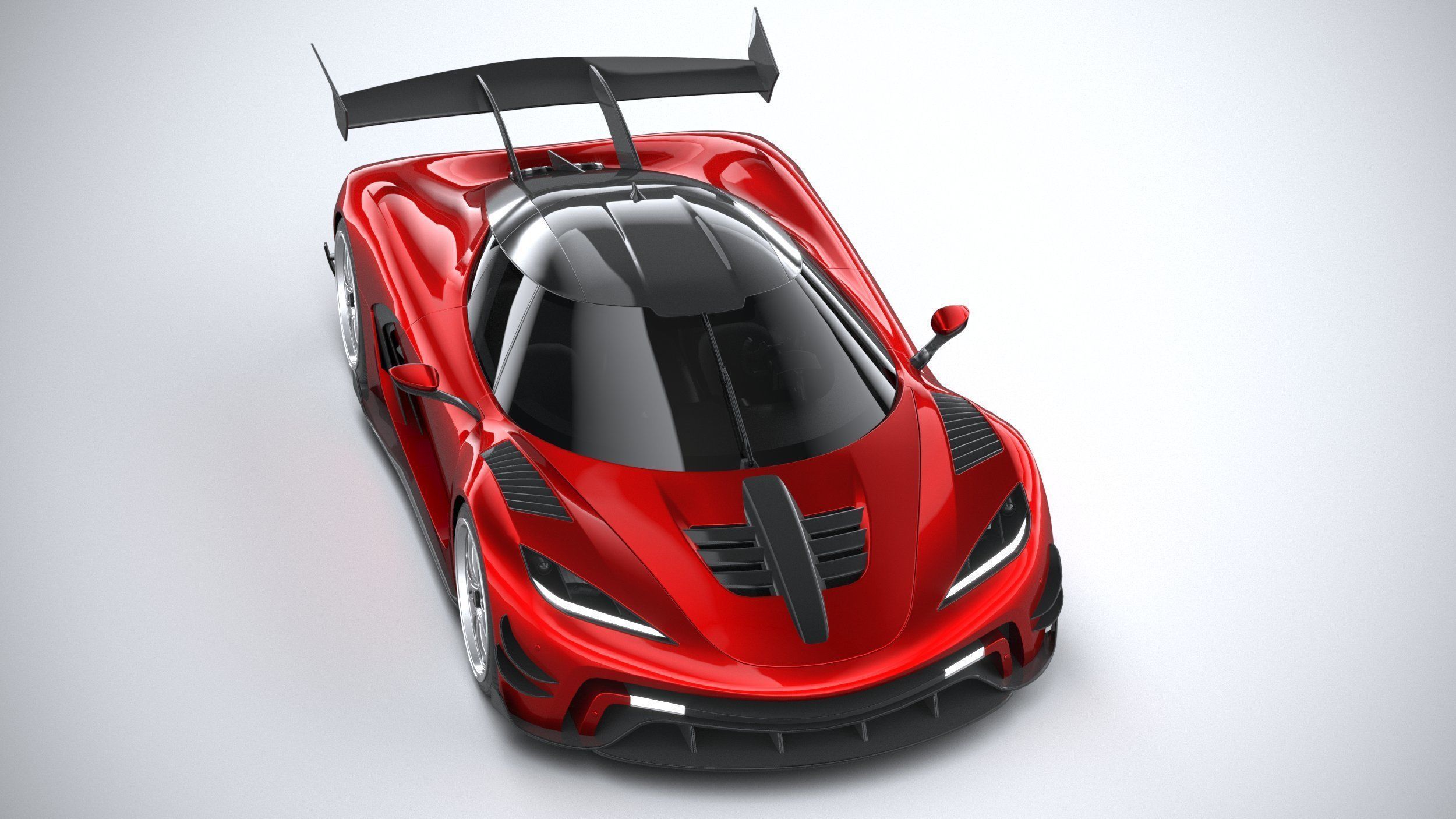 Generic Hypercar 2022 LowPoly 3D model_12