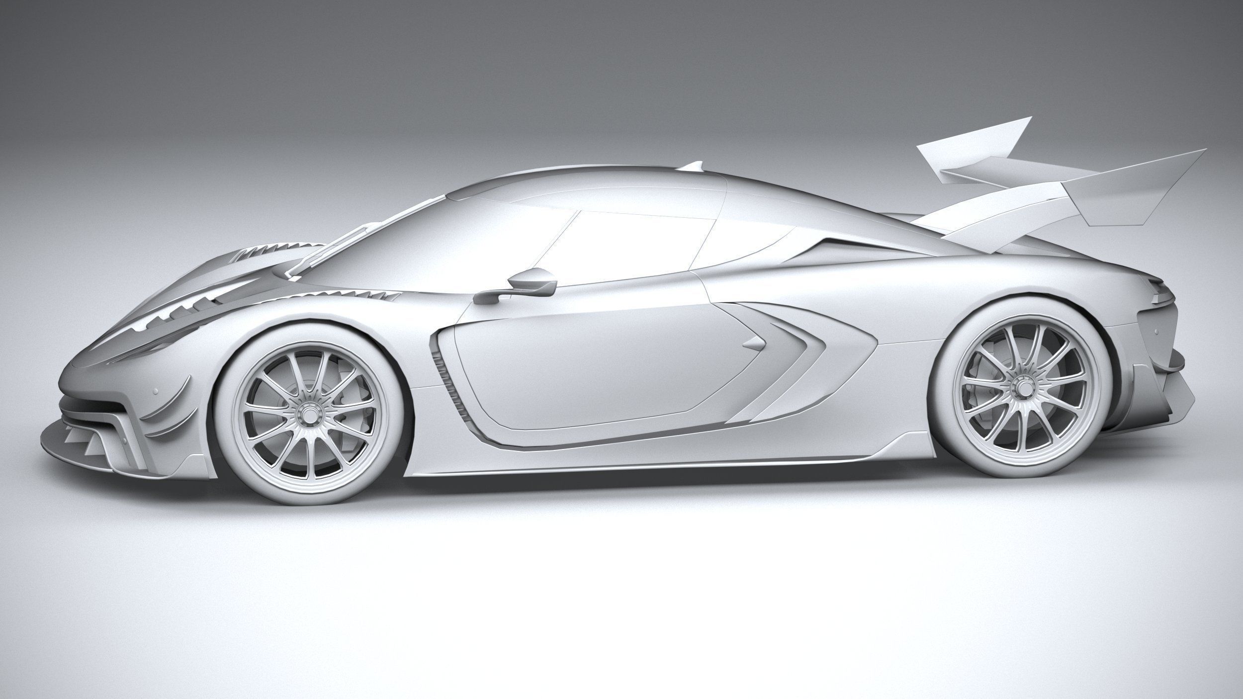 Generic Hypercar 2022 LowPoly 3D model_22