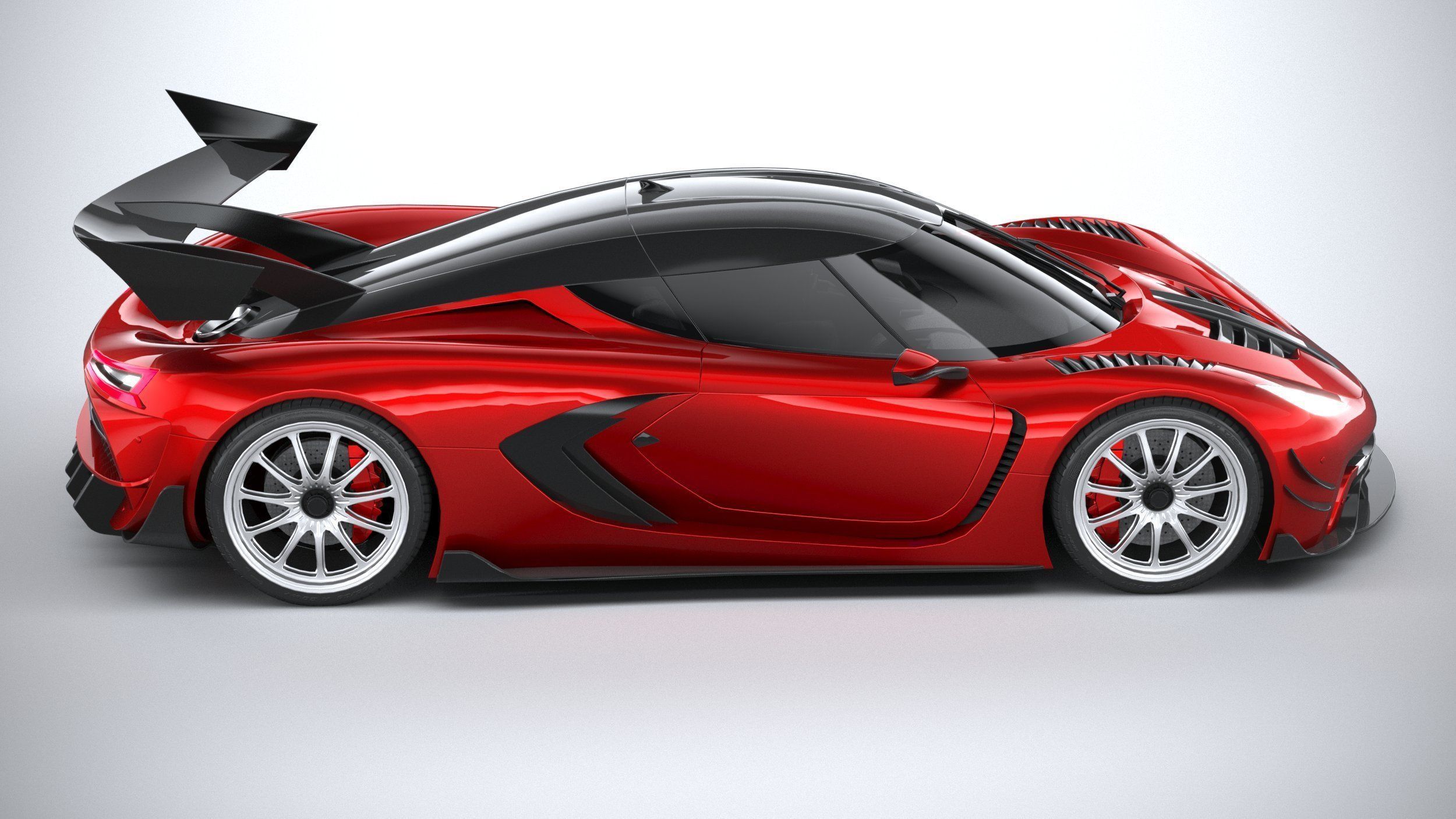 Generic Hypercar 2022 LowPoly 3D model_11