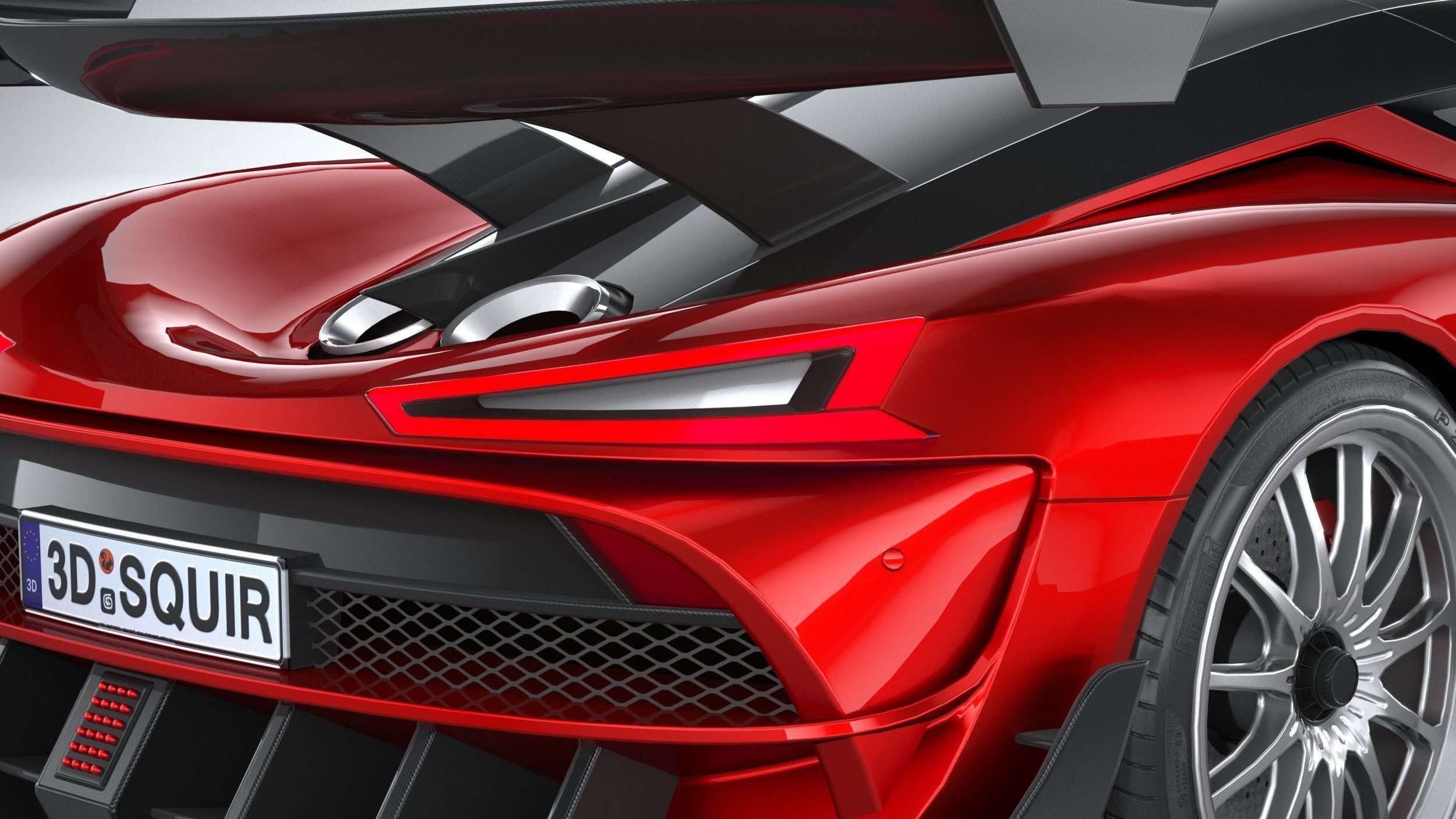 Generic Hypercar 2022 LowPoly 3D model_18