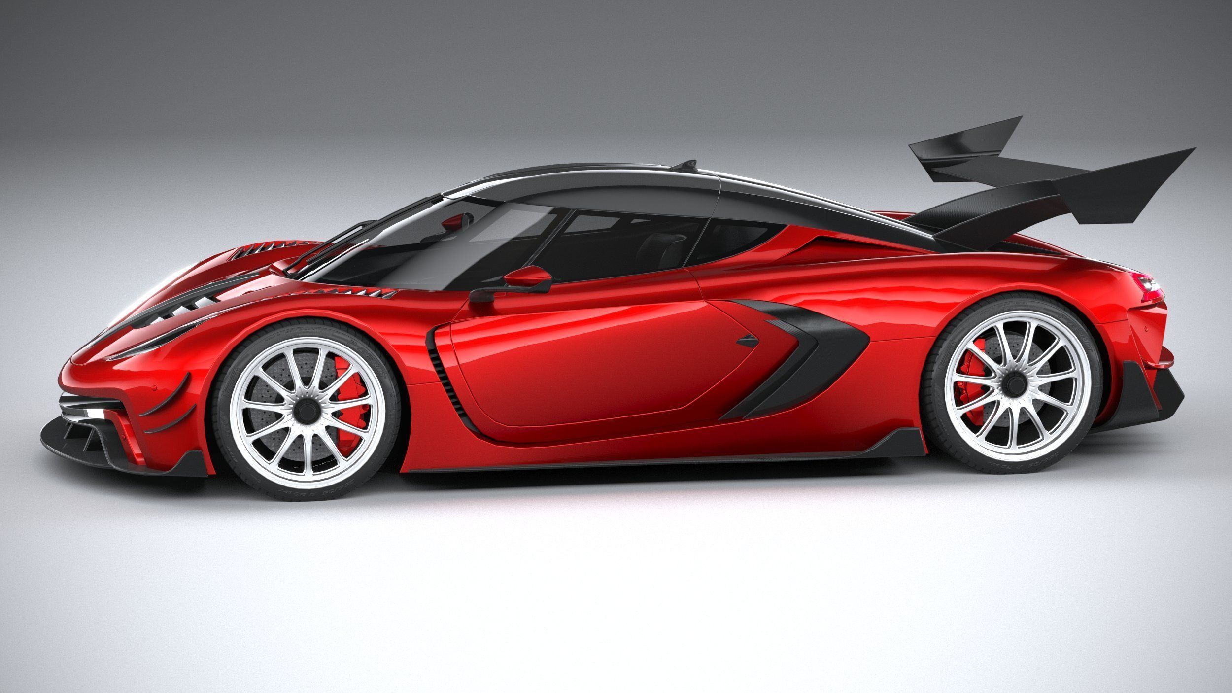 Generic Hypercar 2022 LowPoly 3D model_8