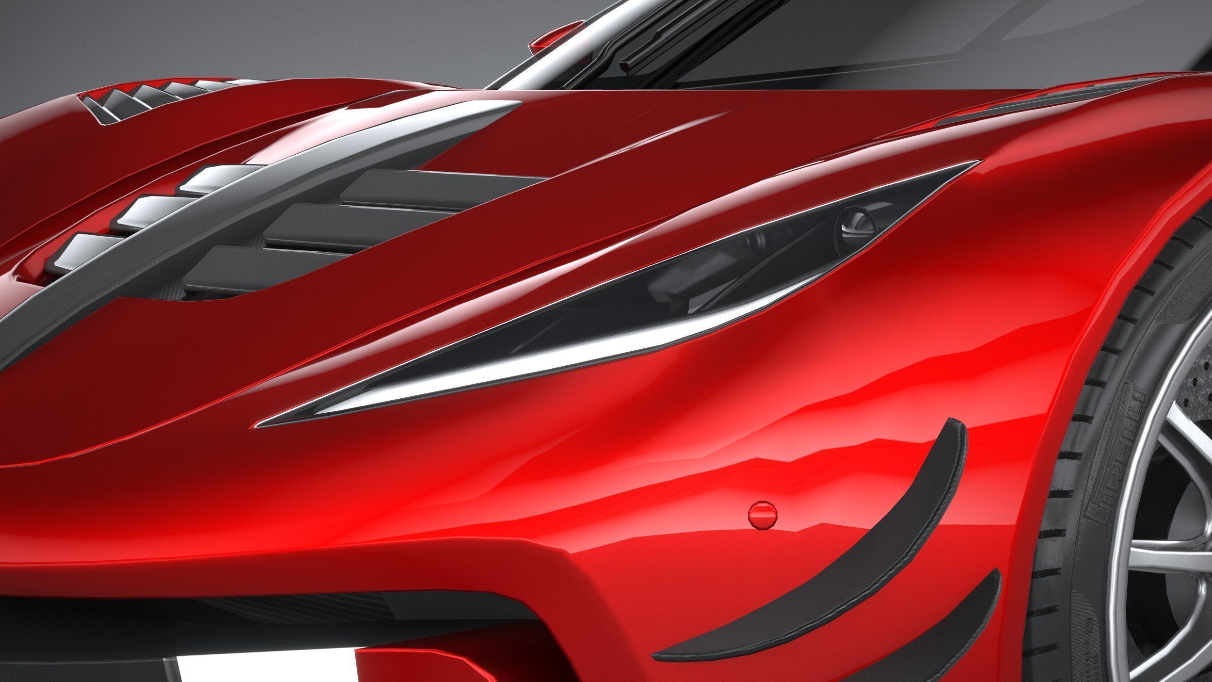 Generic Hypercar 2022 LowPoly 3D model_14