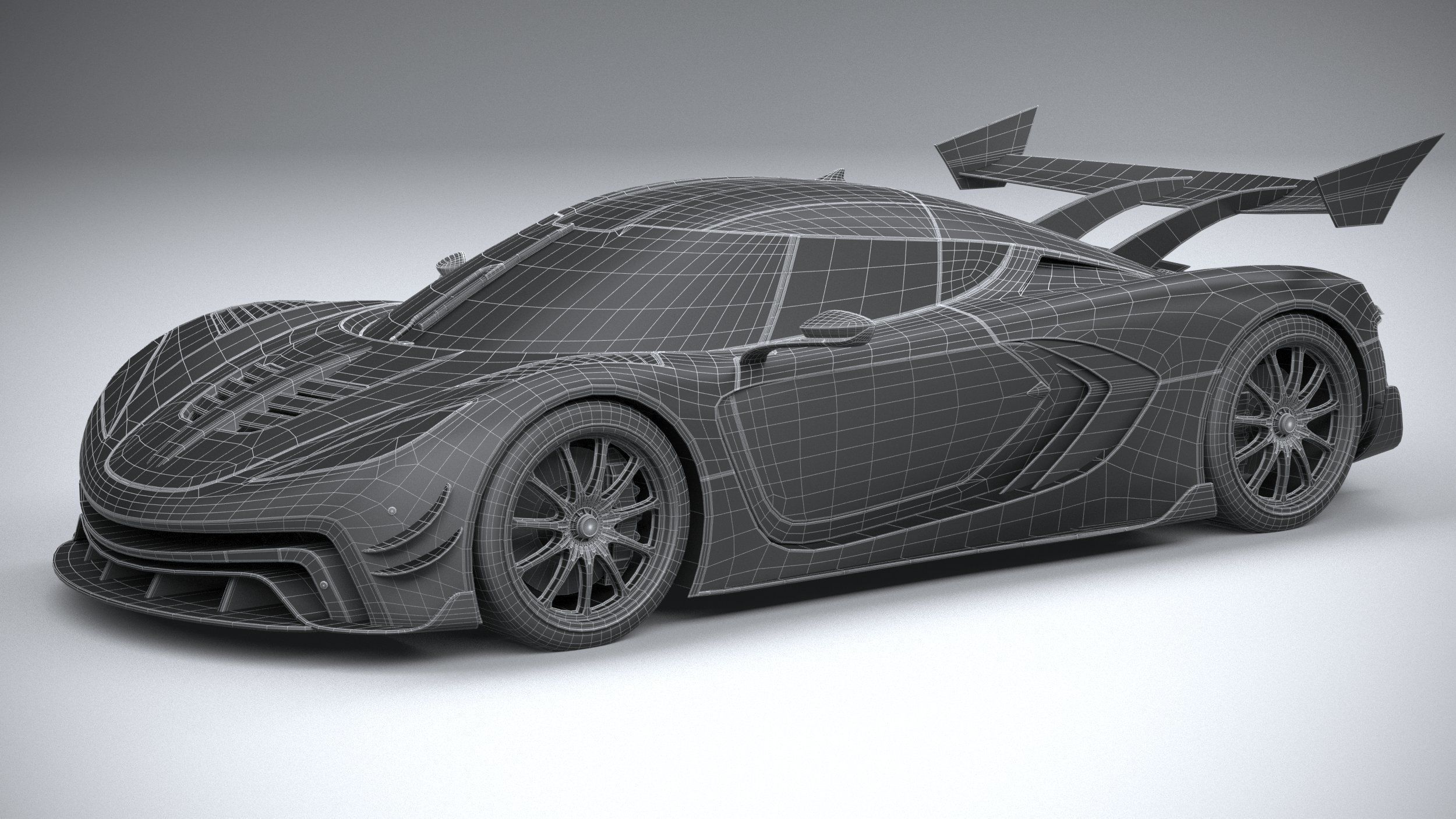 Generic Hypercar 2022 LowPoly 3D model_26