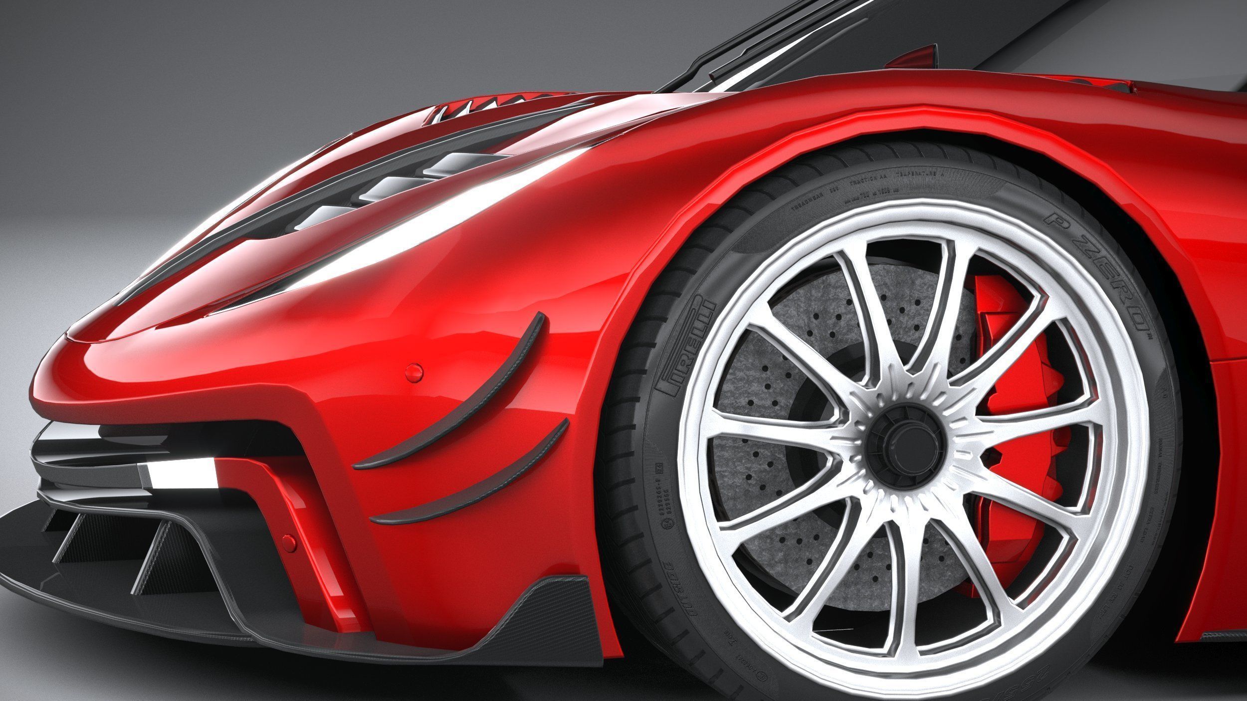 Generic Hypercar 2022 LowPoly 3D model_3