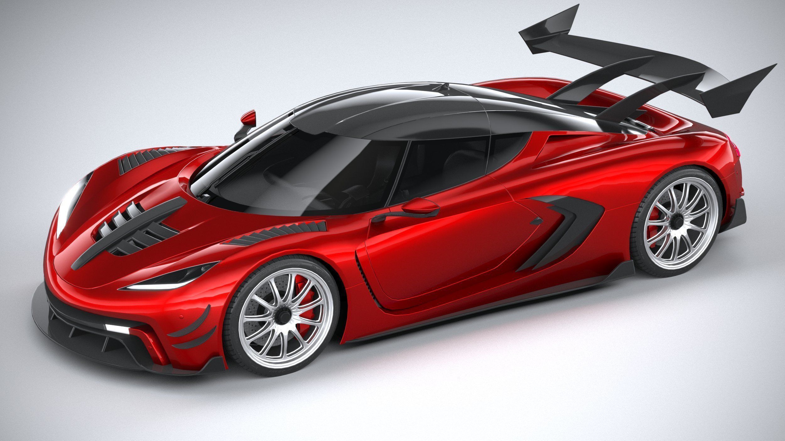 Generic Hypercar 2022 LowPoly 3D model_7