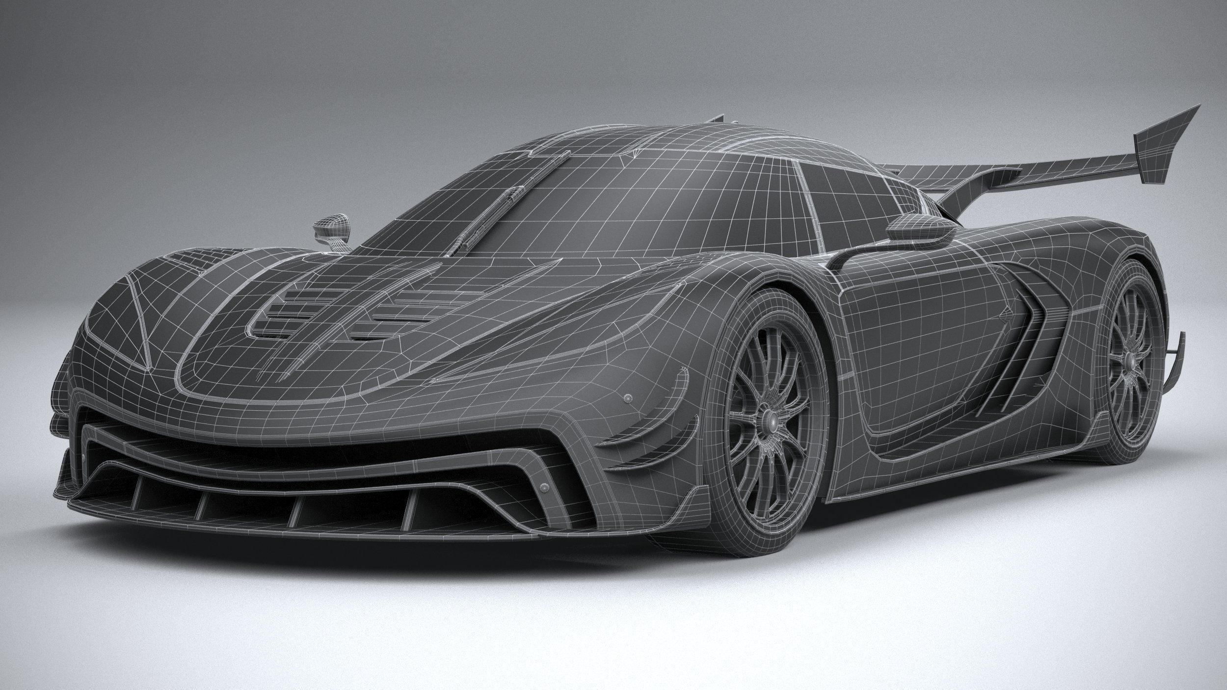Generic Hypercar 2022 LowPoly 3D model_27