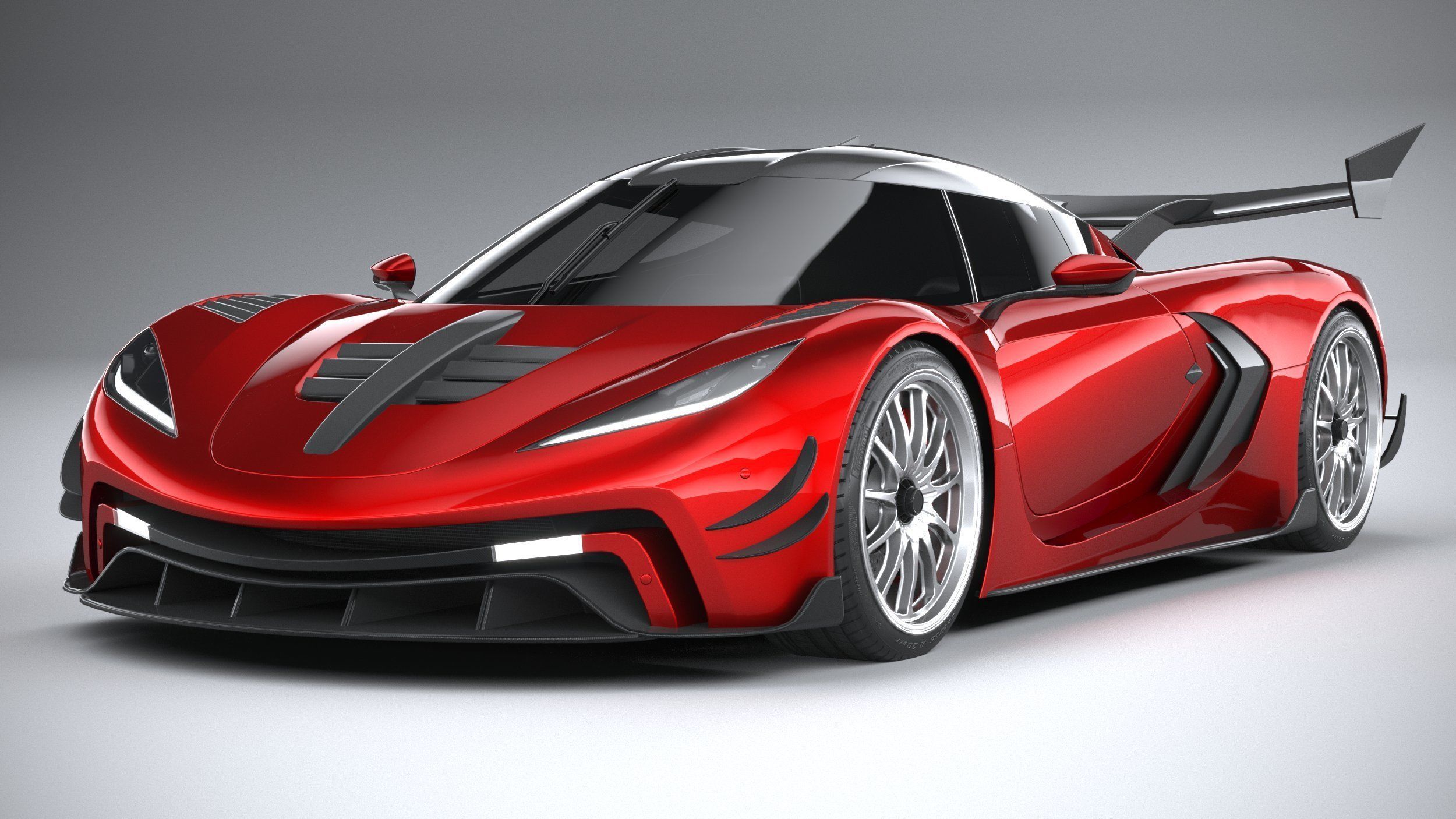 Generic Hypercar 2022 LowPoly 3D model_2