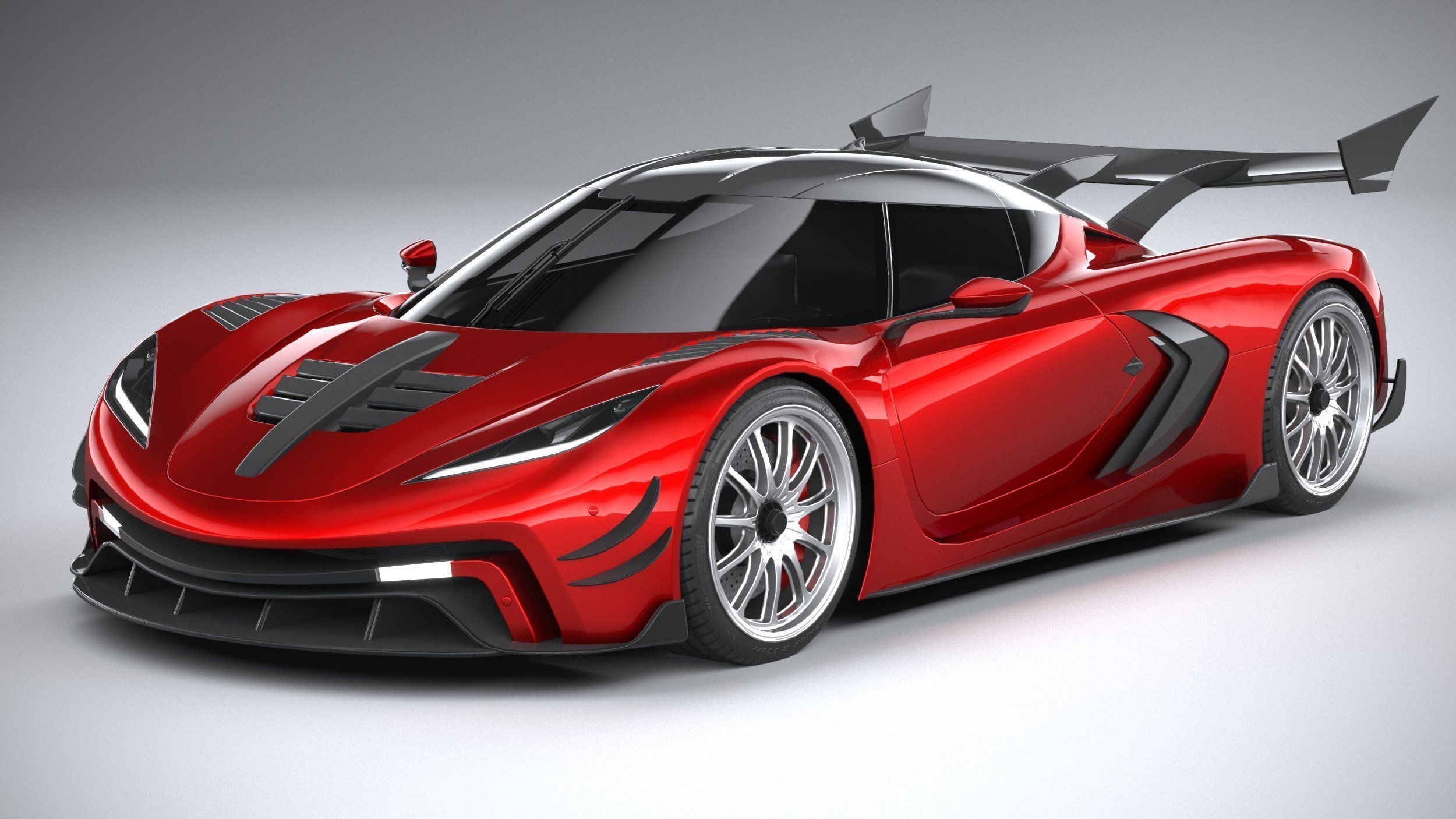 Generic Hypercar 2022 LowPoly 3D model_1