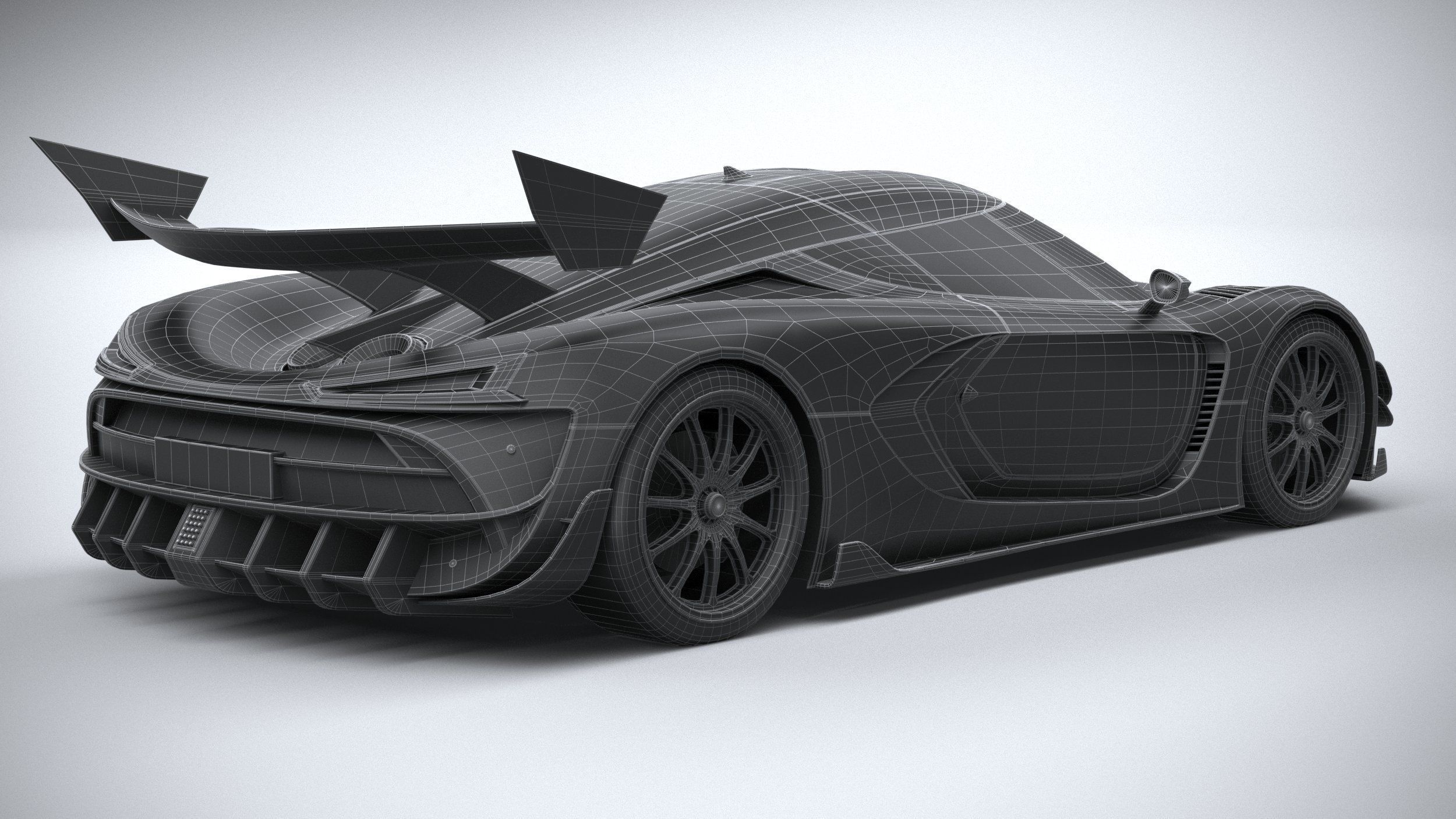 Generic Hypercar 2022 LowPoly 3D model_32