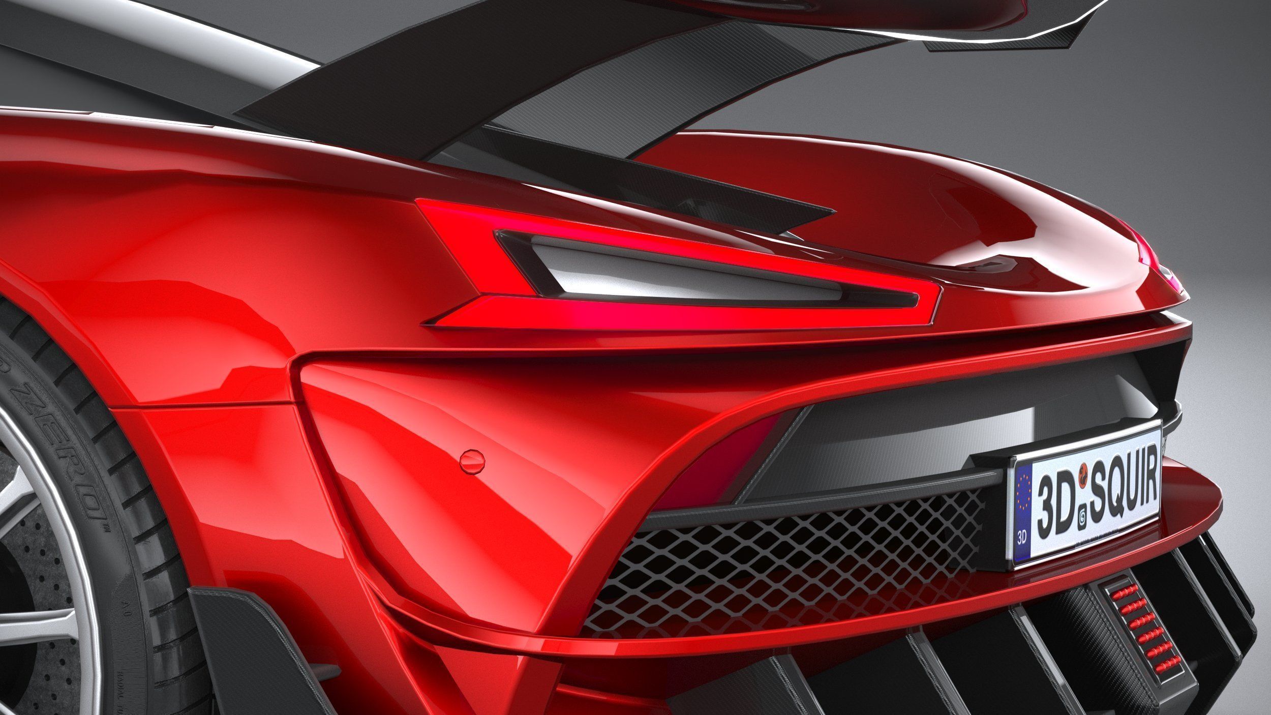 Generic Hypercar 2022 LowPoly 3D model_6