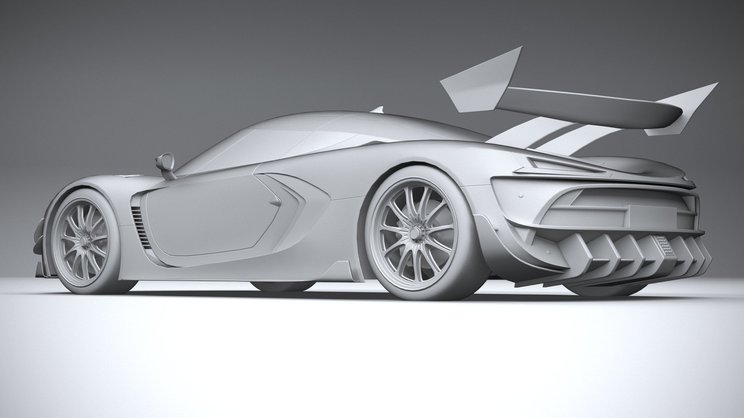 Generic Hypercar 2022 LowPoly 3D model_21