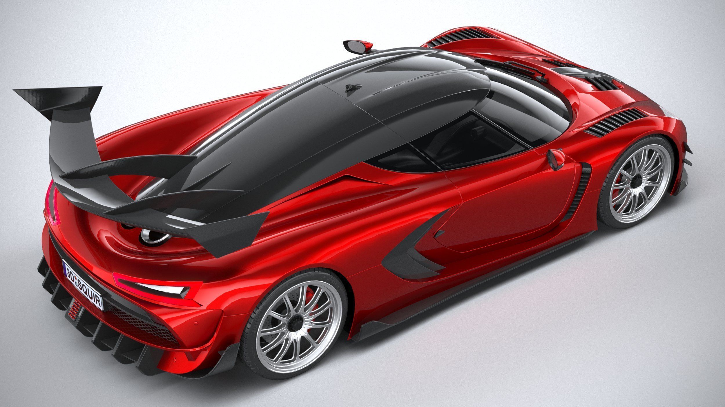 Generic Hypercar 2022 LowPoly 3D model_10