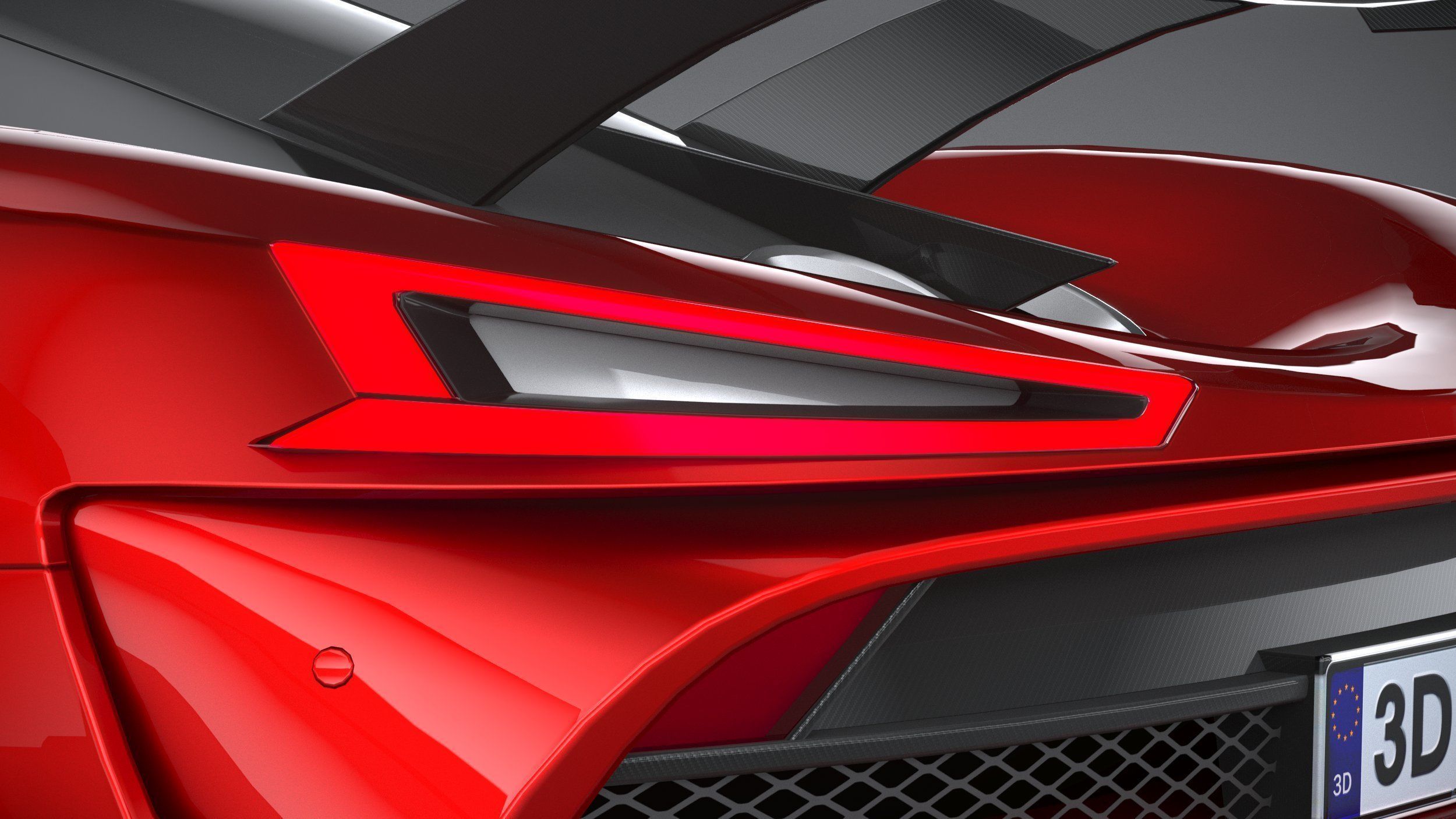 Generic Hypercar 2022 LowPoly 3D model_15