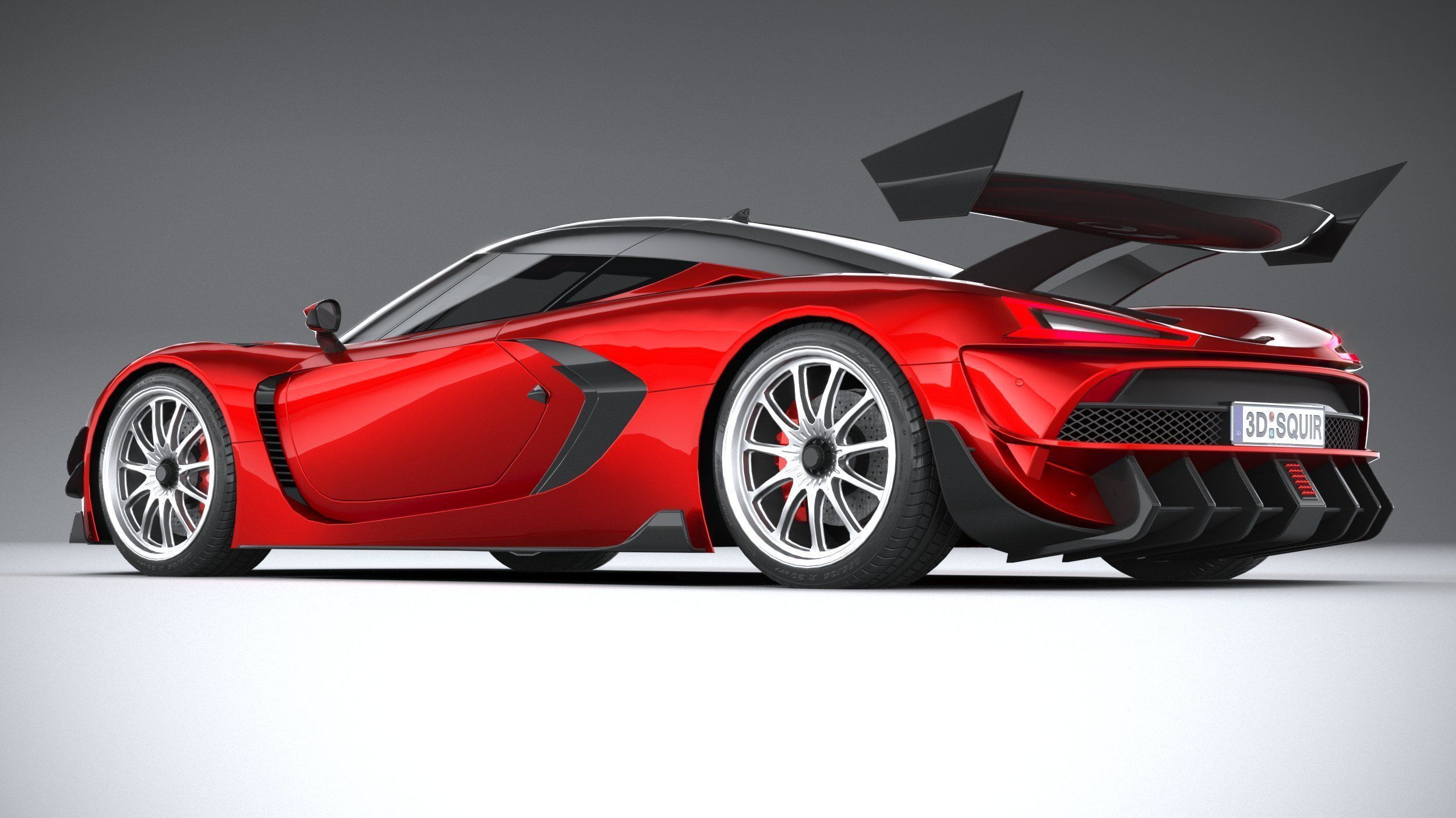 Generic Hypercar 2022 LowPoly 3D model_5