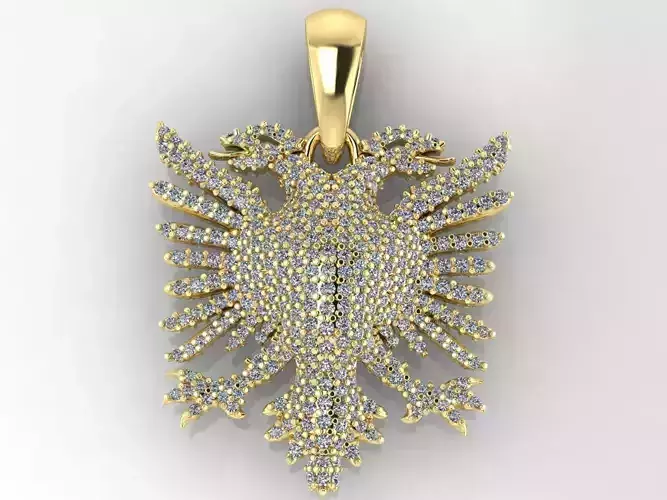 pendant eagles with diamonds and without