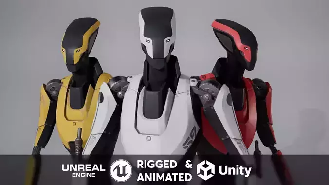 Robot 1 Low-poly 3D model