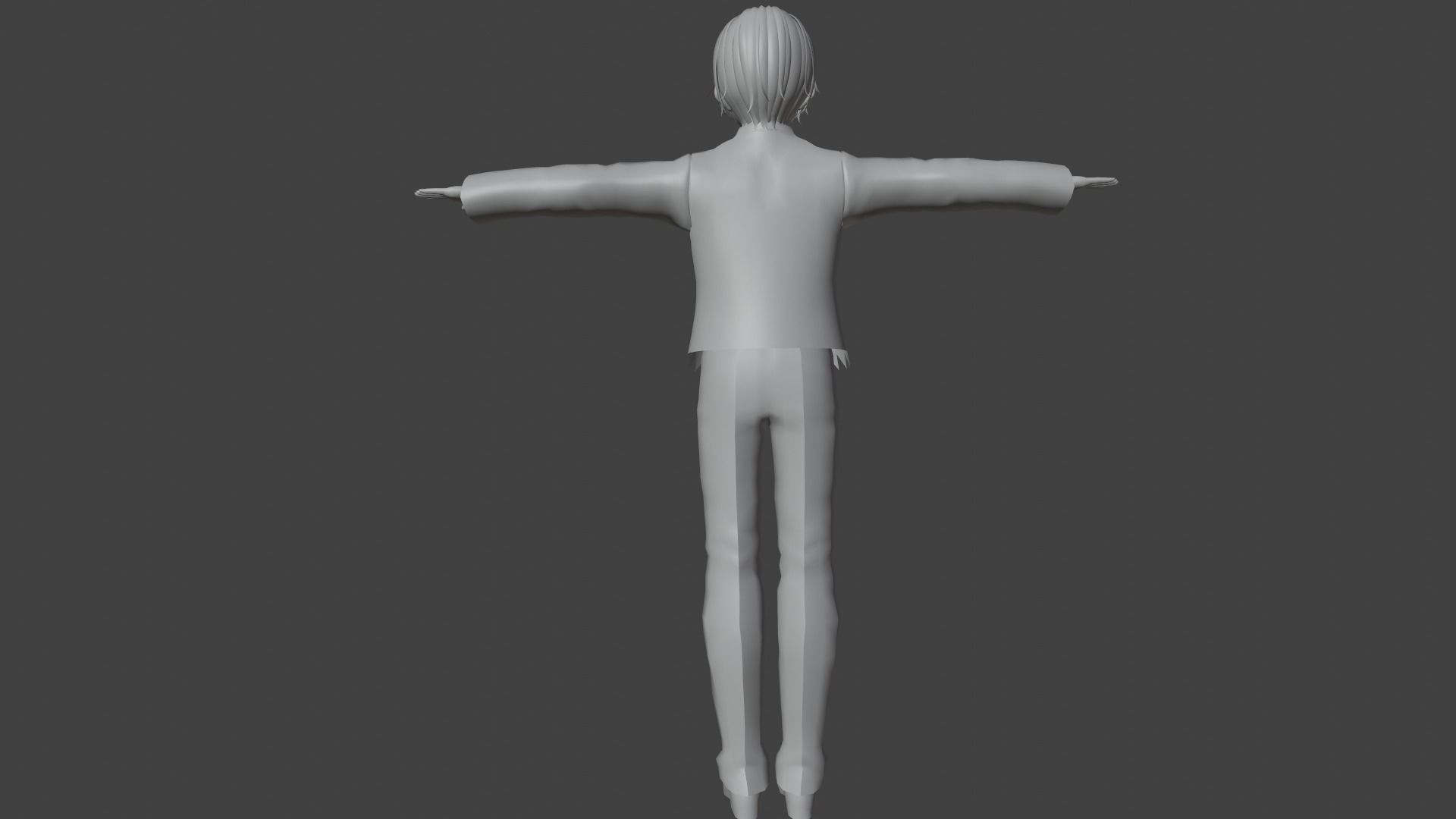 cute anime boy character - Fujita Low-poly 3D model_11