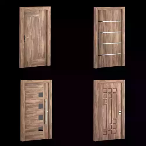 Interior-exterior Wooden Door