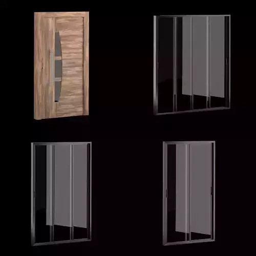 Interior-exterior Wooden Door