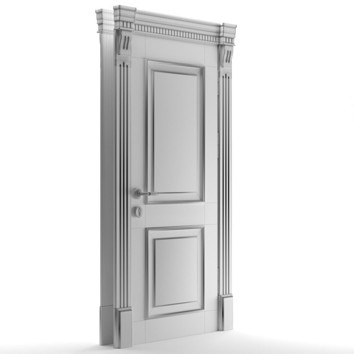 Interior door 01 3D model_3