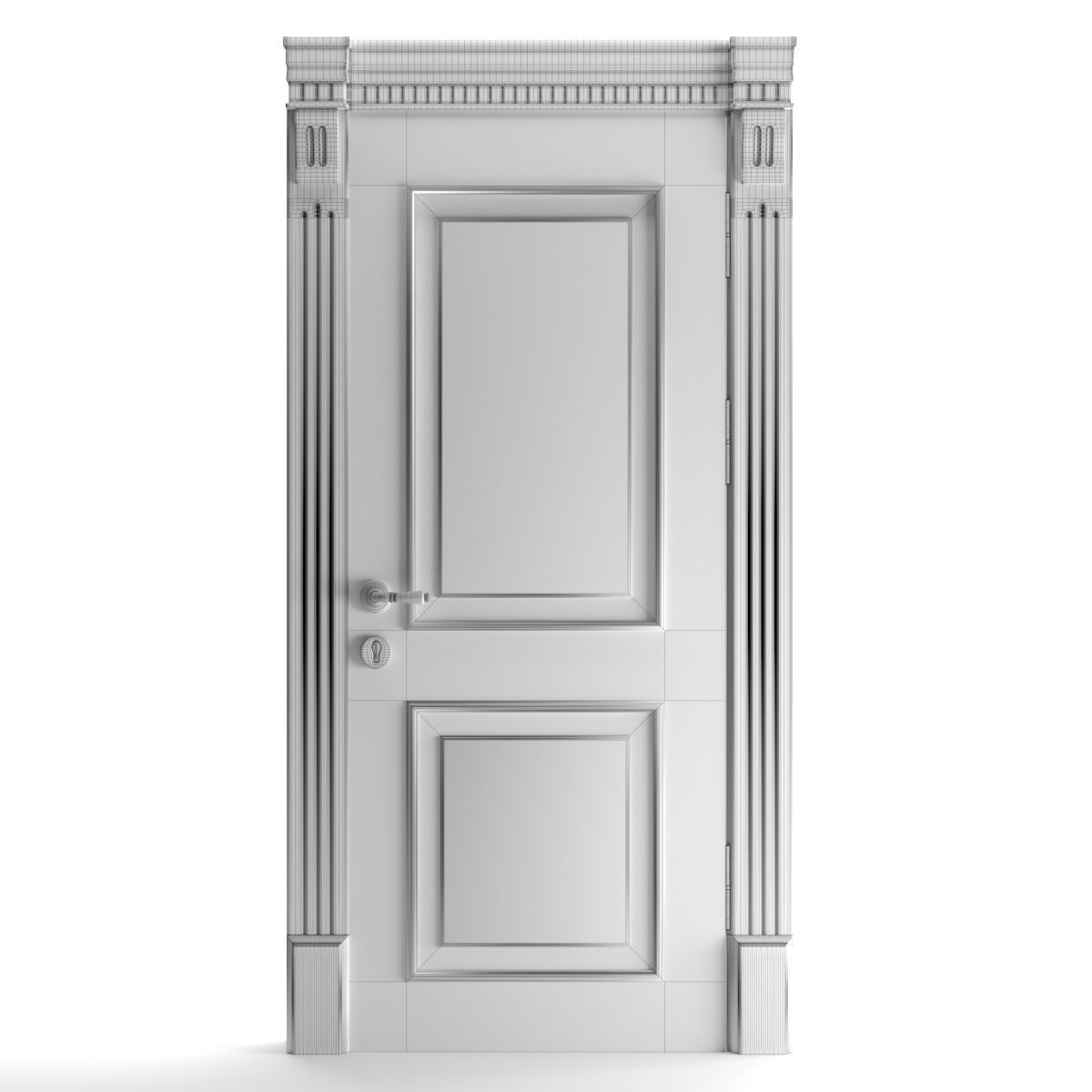 Interior door 01 3D model_2