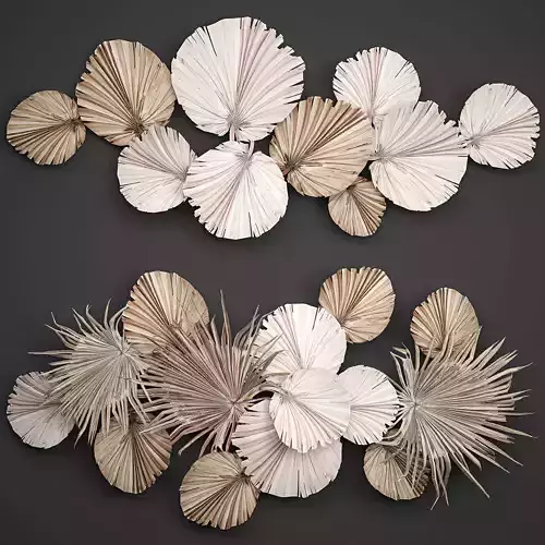 Wall panel made of dry palm leaves 225