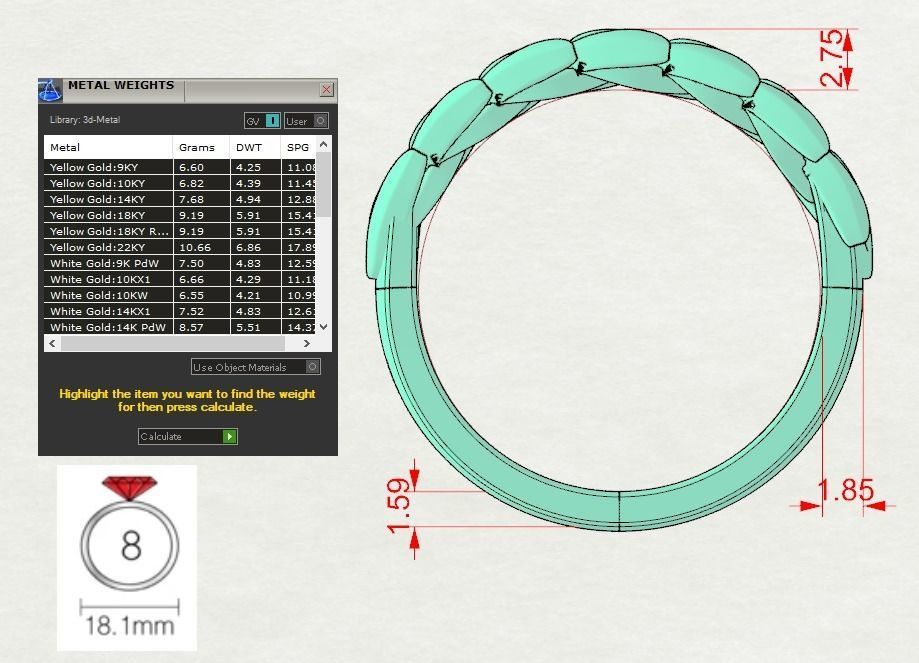 Cuban Ring 3D print model_15