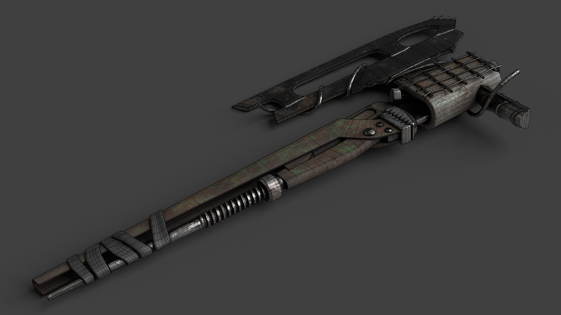 Modifiable Strike Weapon 15 Low-poly 3D model_12