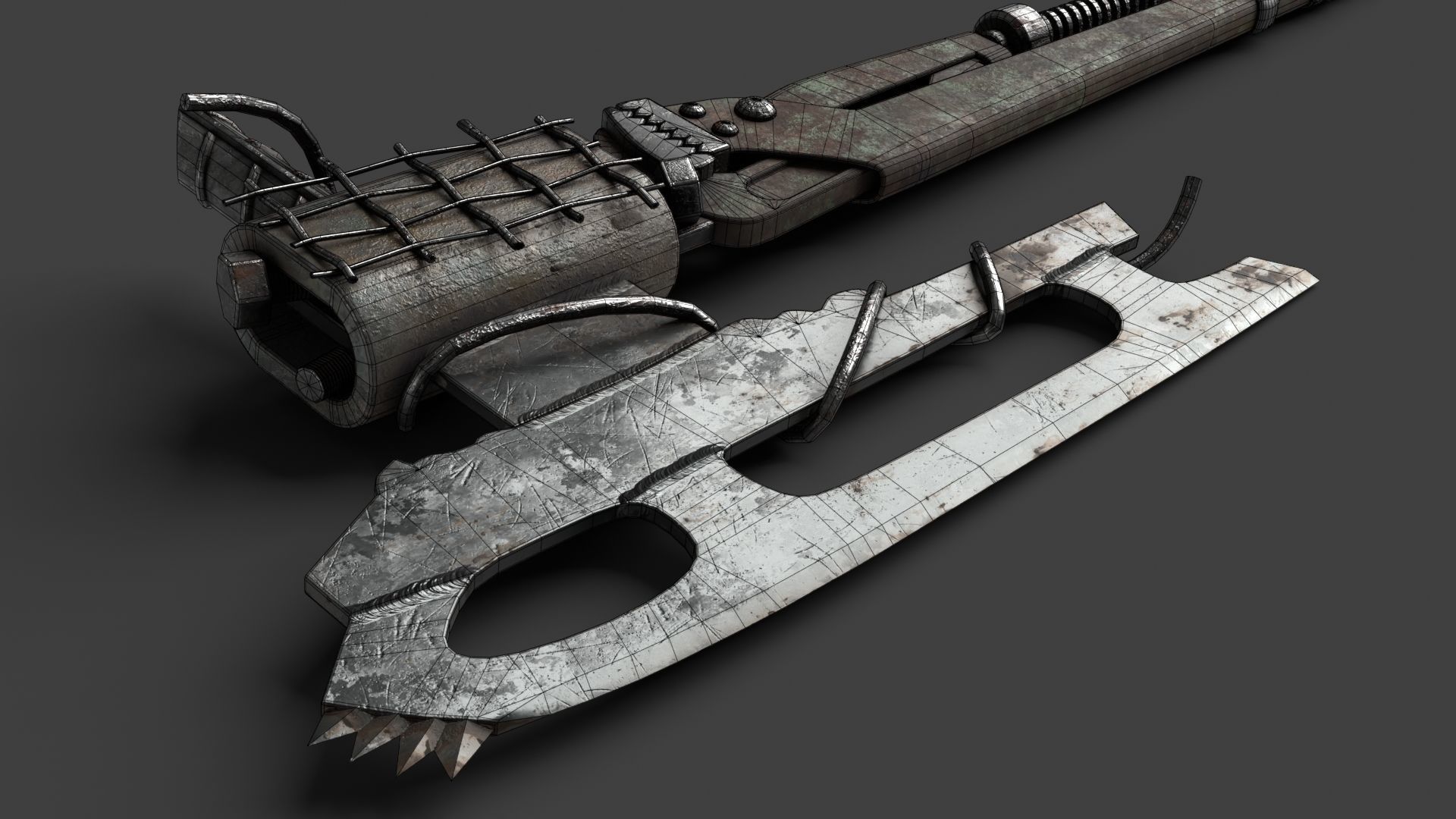 Modifiable Strike Weapon 15 Low-poly 3D model_18
