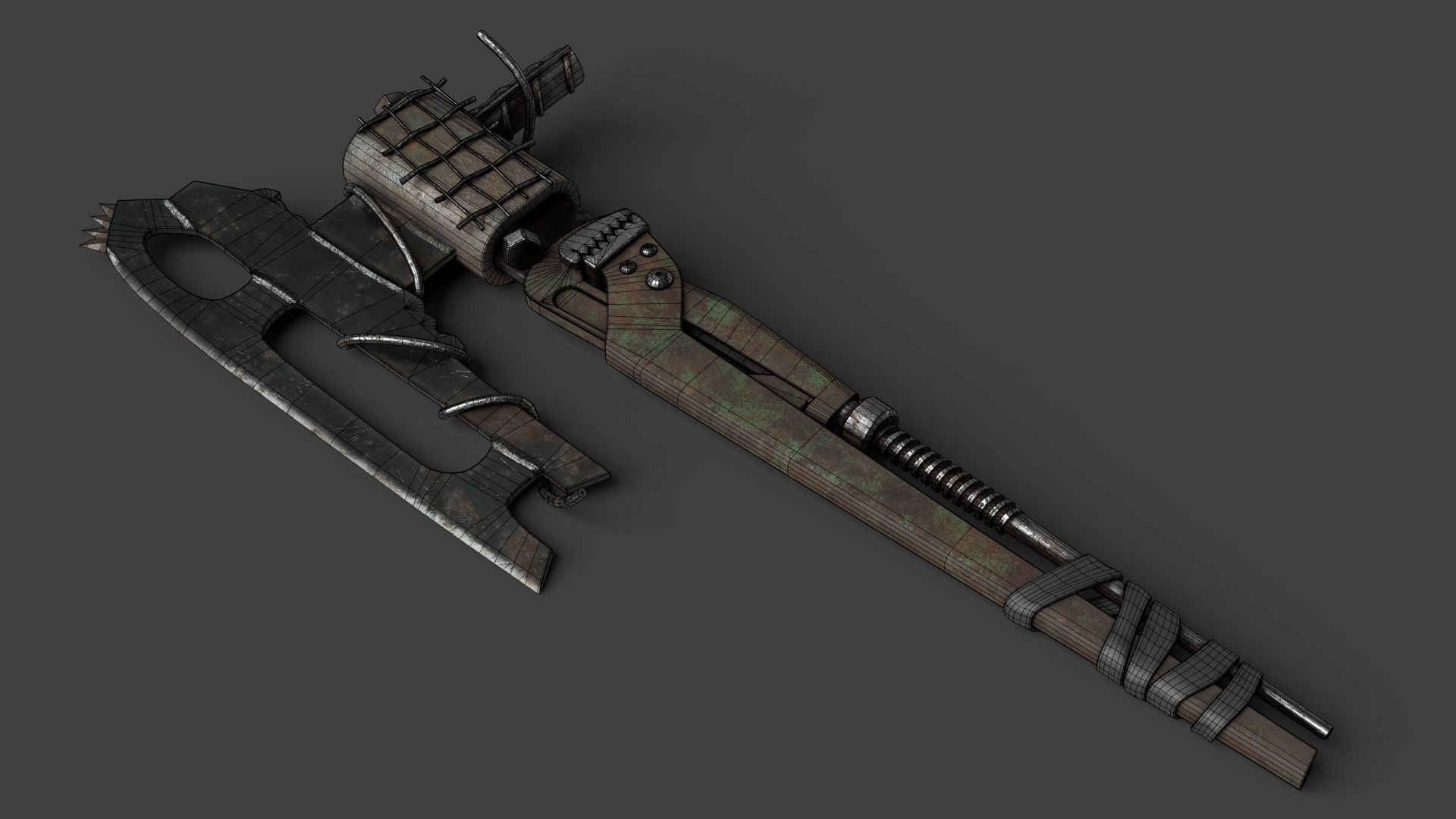 Modifiable Strike Weapon 15 Low-poly 3D model_10