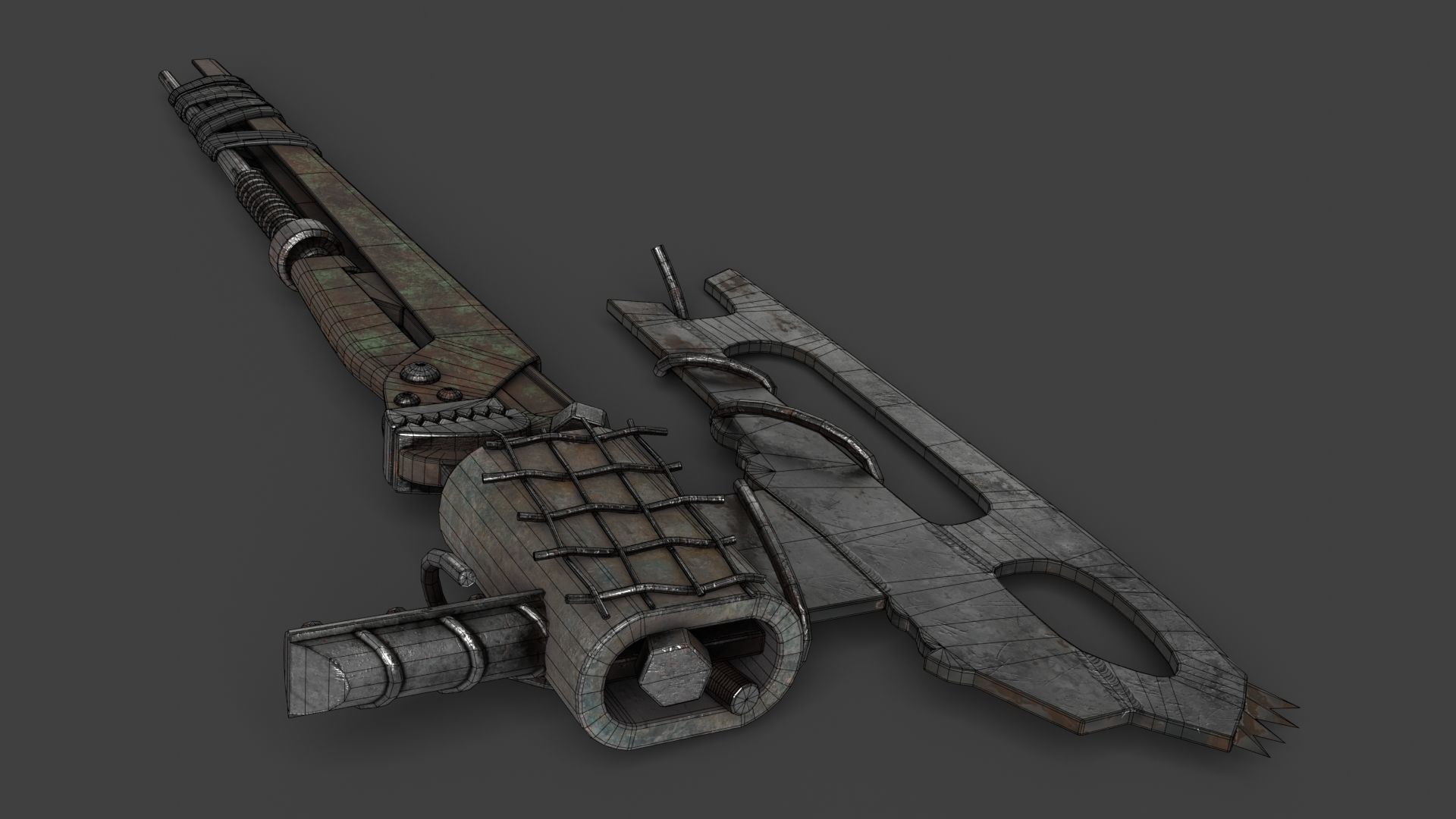 Modifiable Strike Weapon 15 Low-poly 3D model_14