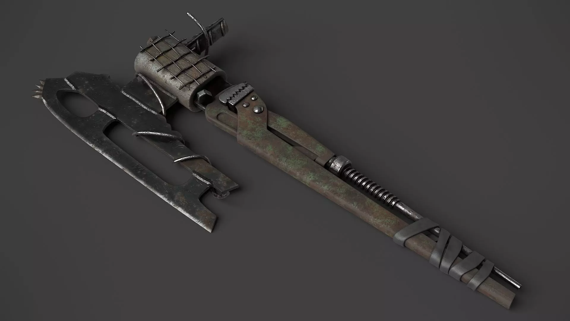 Modifiable Strike Weapon 15 Low-poly 3D model_0