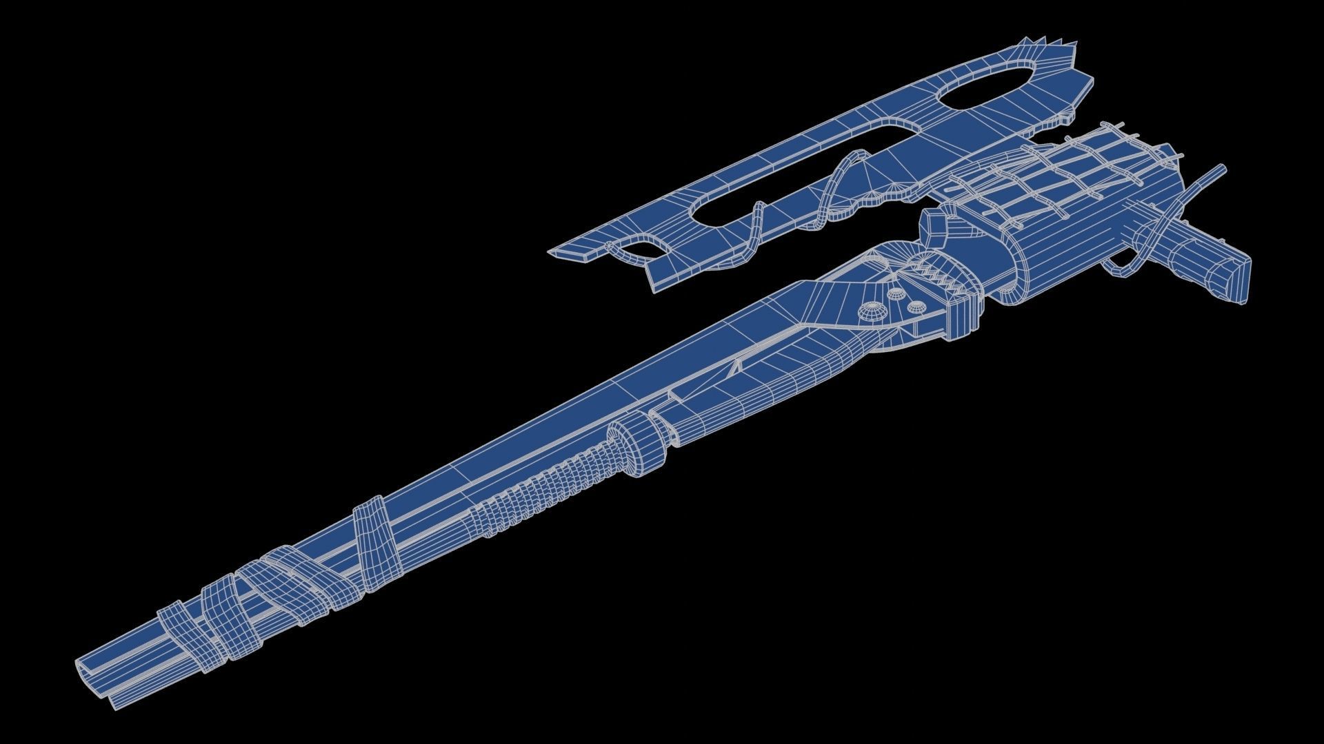 Modifiable Strike Weapon 15 Low-poly 3D model_22