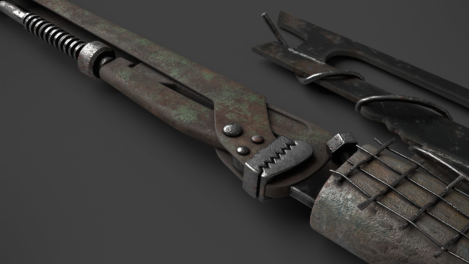 Modifiable Strike Weapon 15 Low-poly 3D model_9