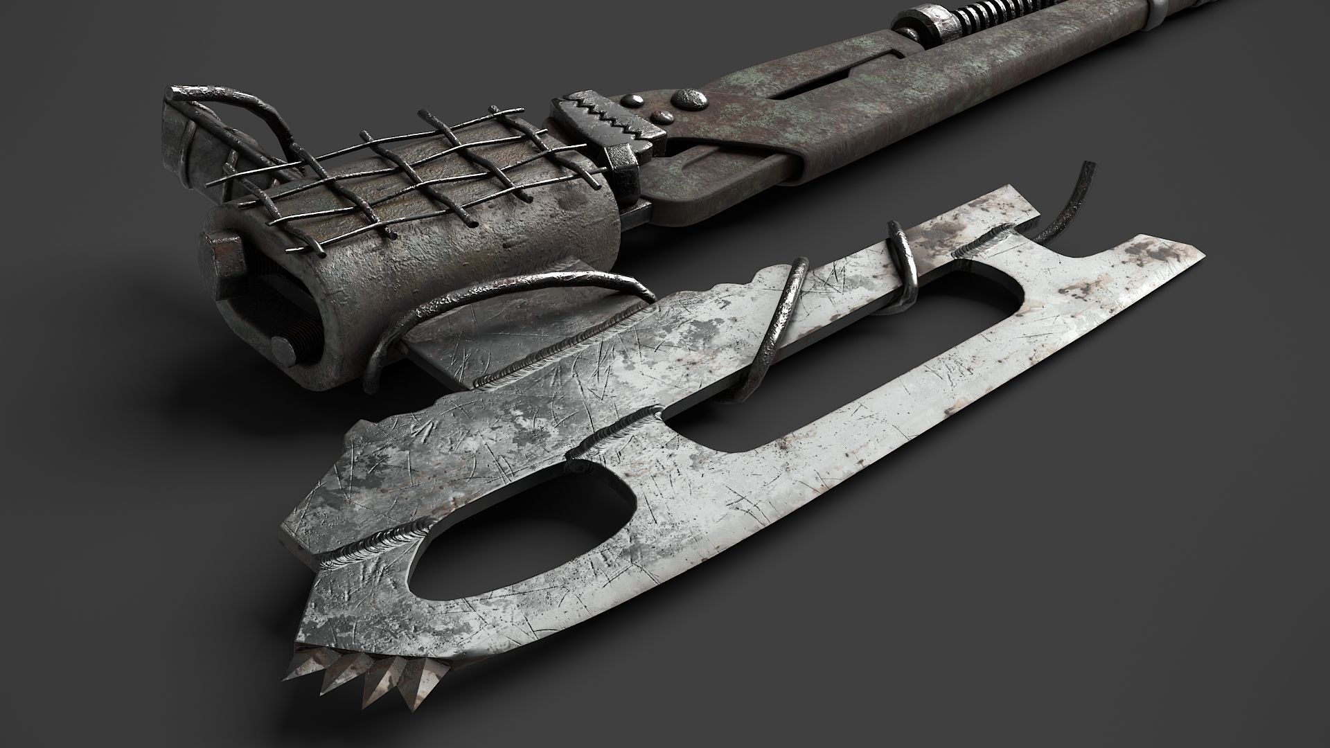 Modifiable Strike Weapon 15 Low-poly 3D model_8