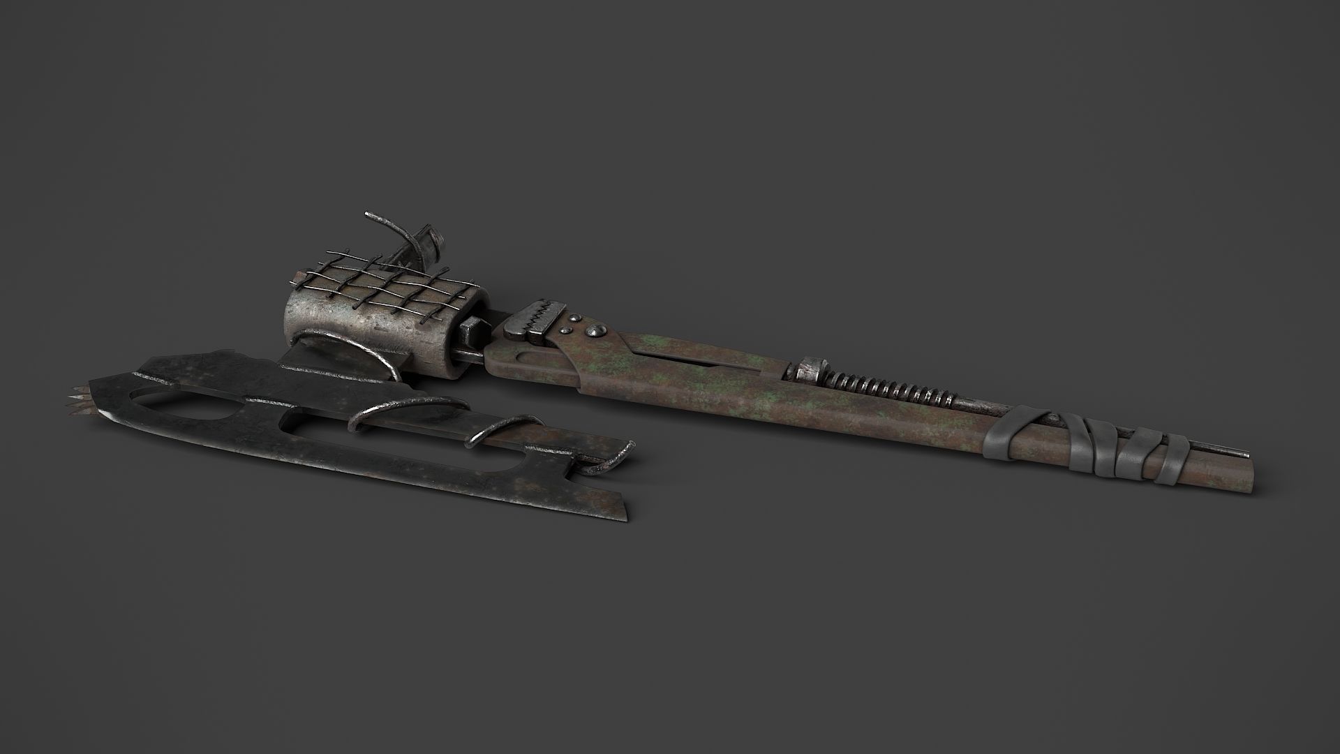 Modifiable Strike Weapon 15 Low-poly 3D model_5