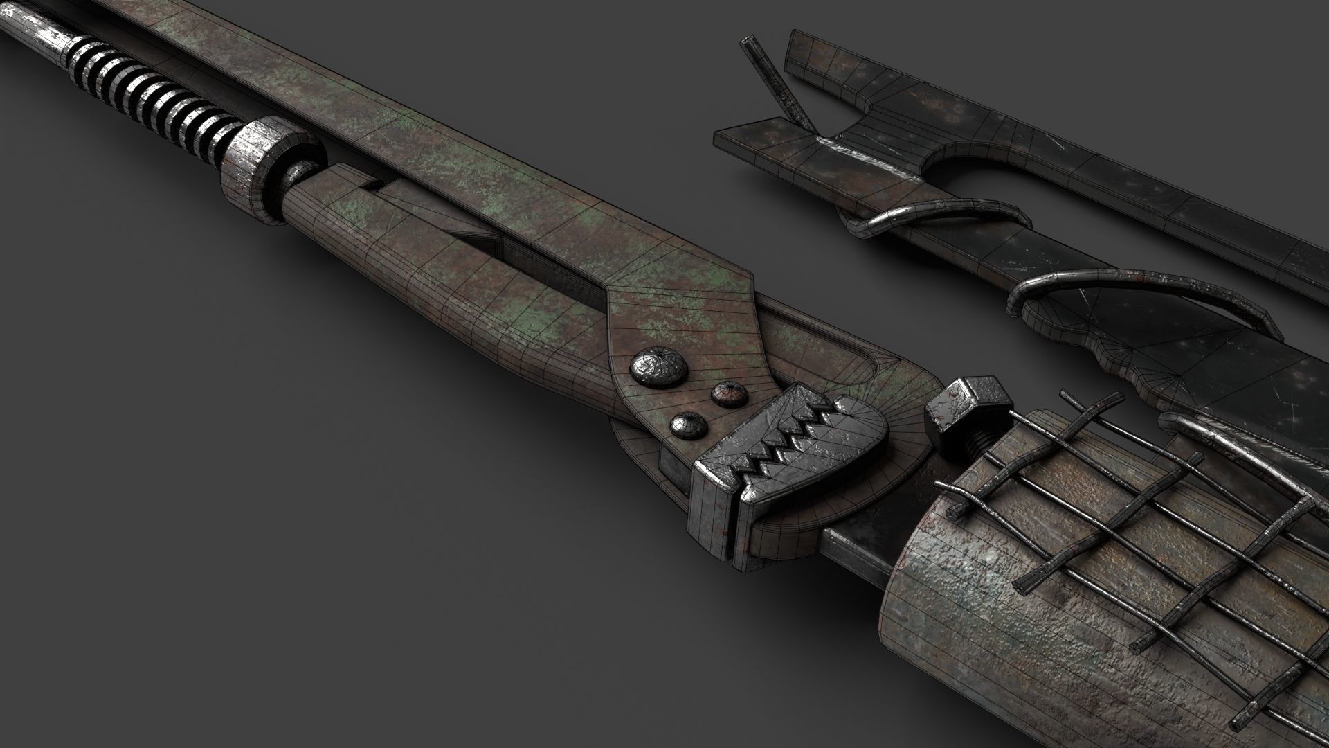 Modifiable Strike Weapon 15 Low-poly 3D model_19