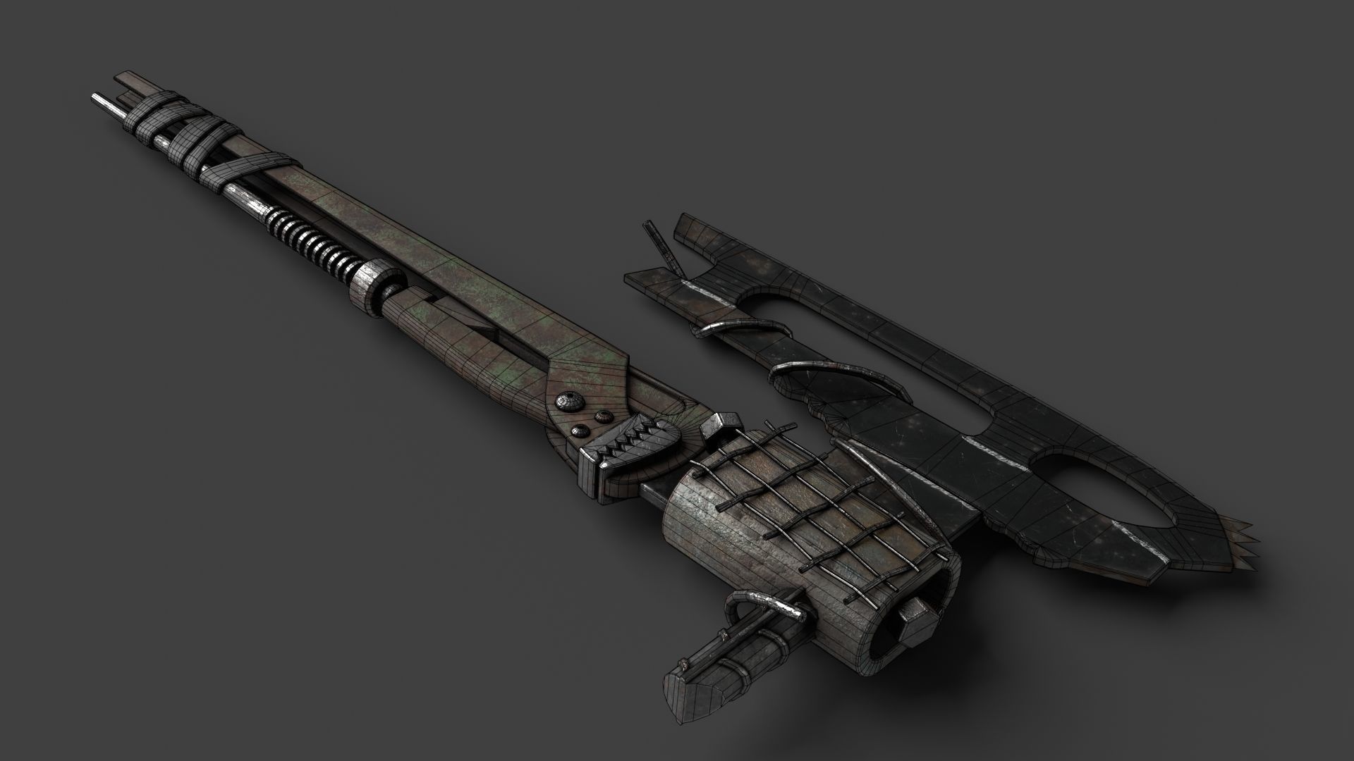 Modifiable Strike Weapon 15 Low-poly 3D model_11