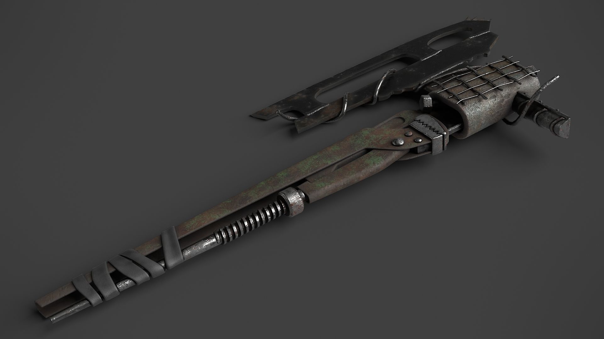 Modifiable Strike Weapon 15 Low-poly 3D model_2