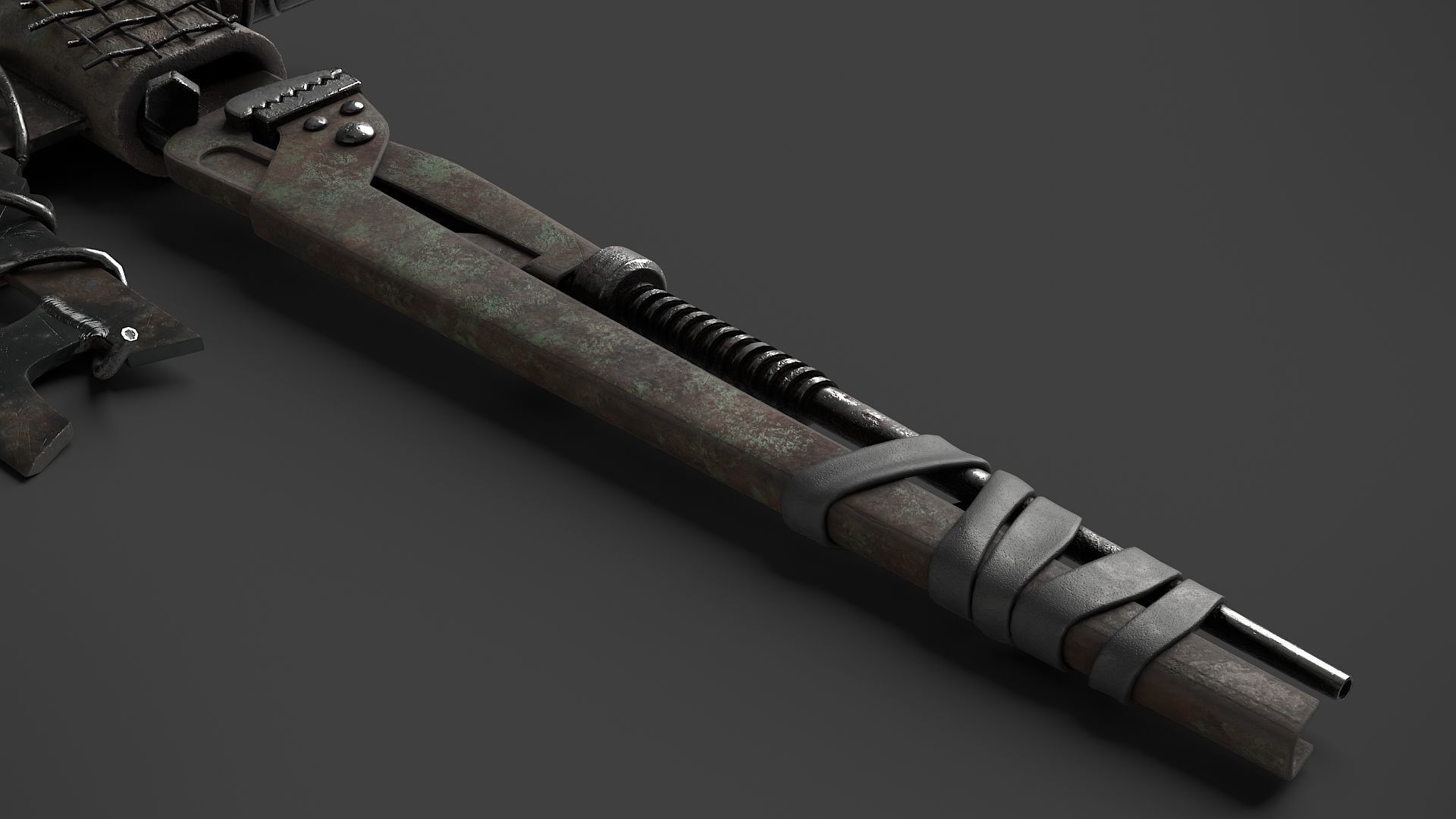 Modifiable Strike Weapon 15 Low-poly 3D model_7