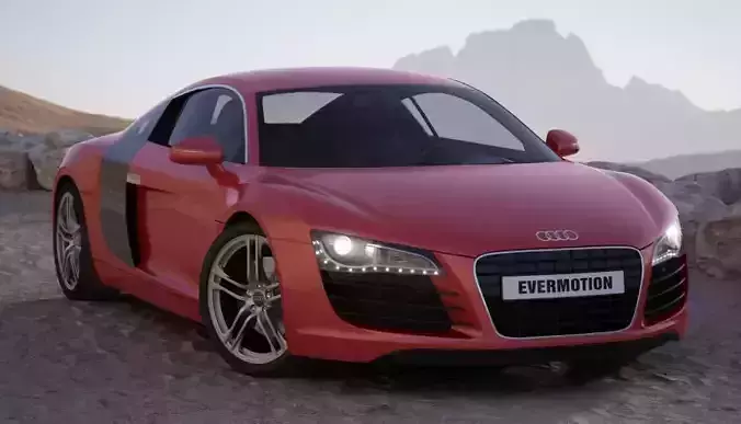Red Racing Car Audi R8