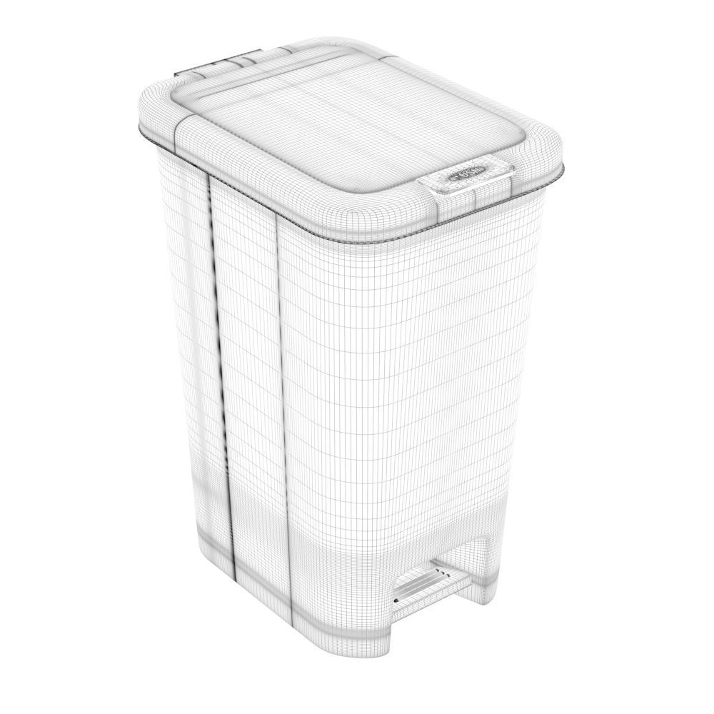 Trash Bin Plastic 3D model_3