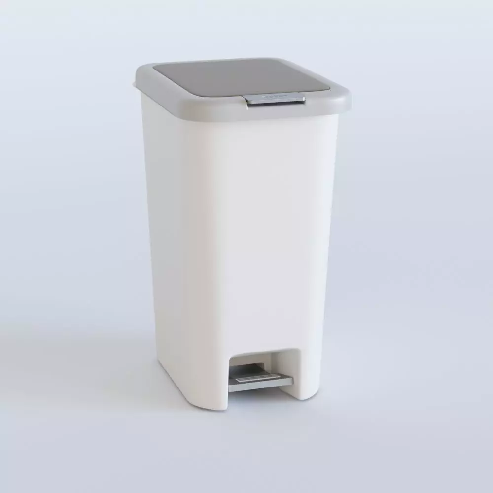 Trash Bin Plastic 3D model_0
