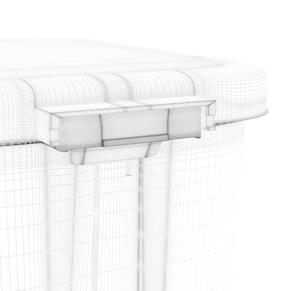 Trash Bin Plastic 3D model_9