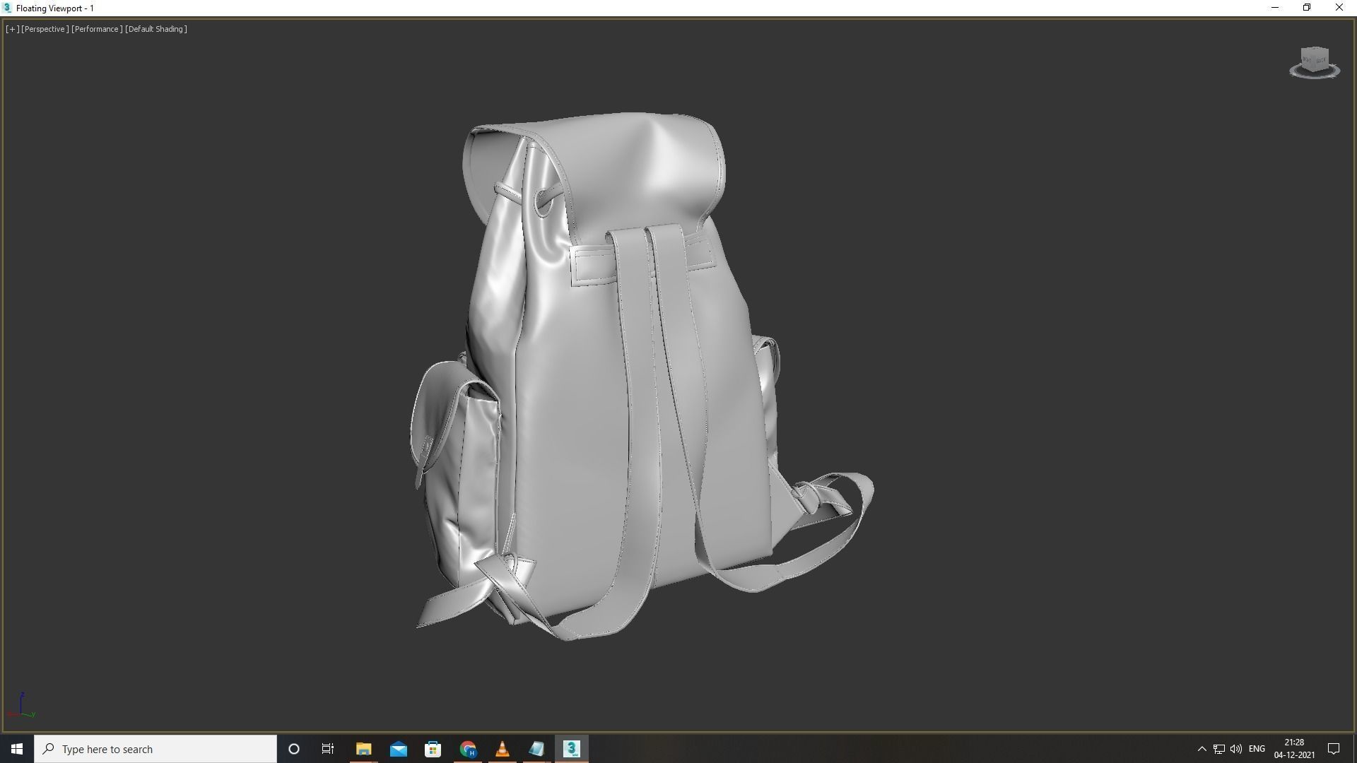 Leather Hiking Backpack 3D model_12