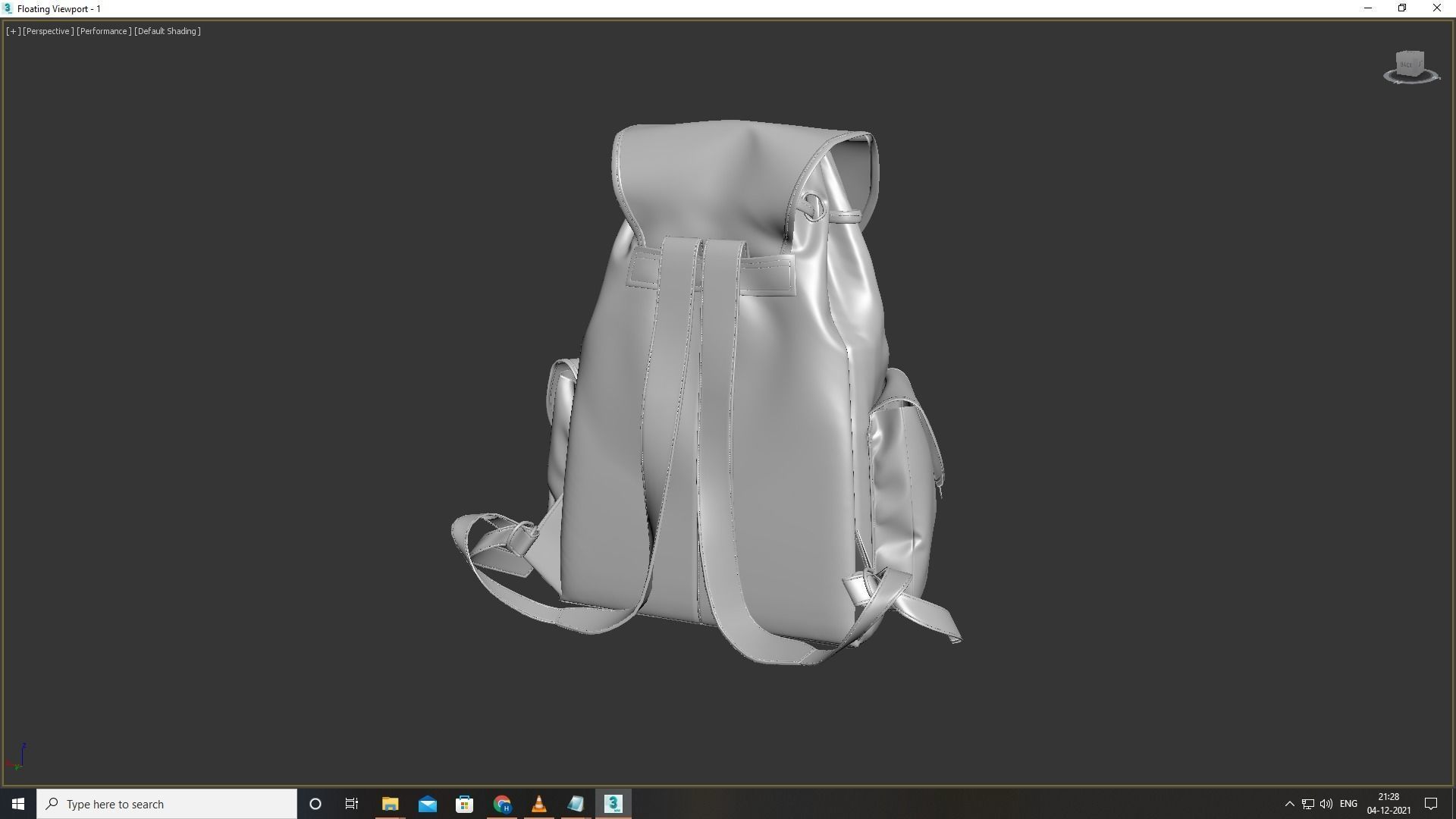 Leather Hiking Backpack 3D model_7