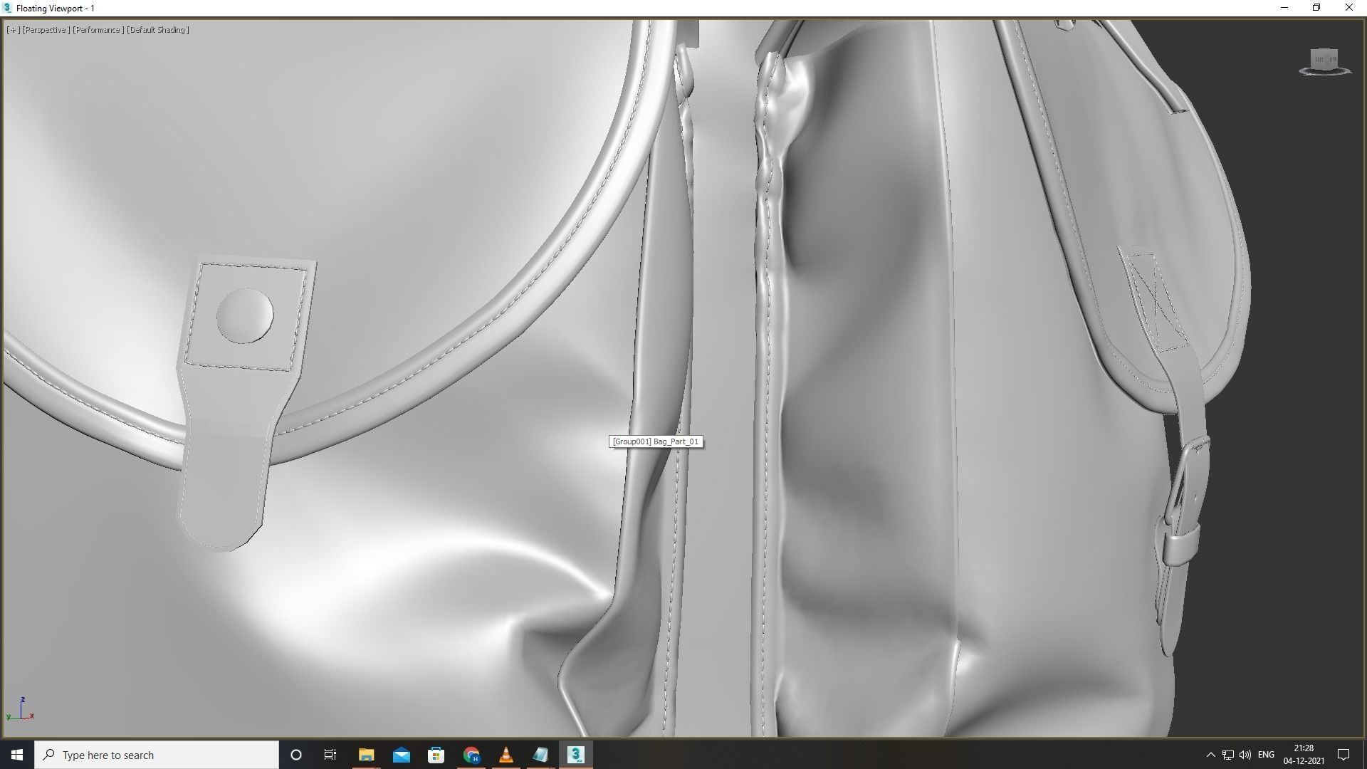 Leather Hiking Backpack 3D model_11